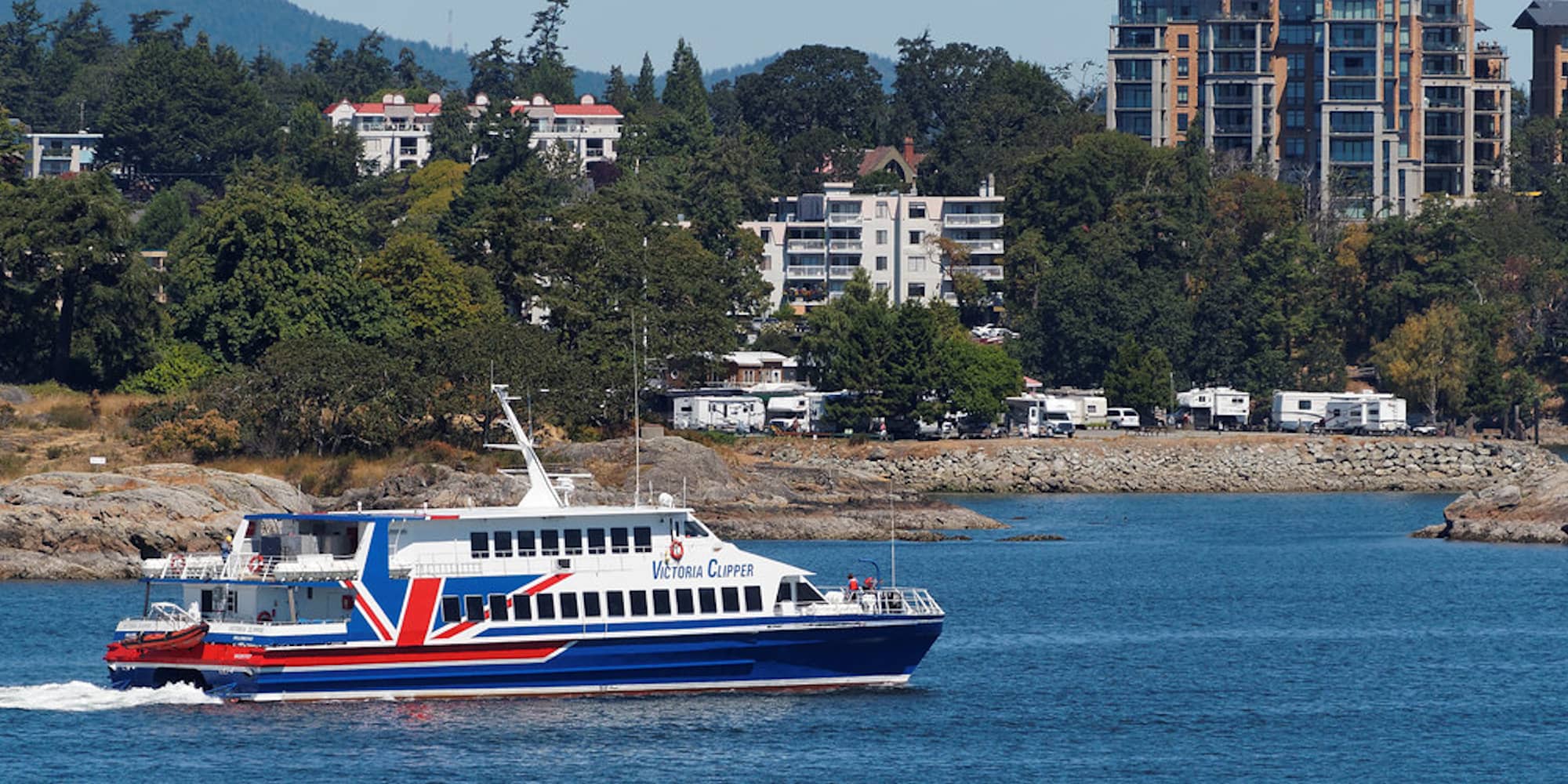 A 2016 photo of the Victoria Clipper pulling into the Inner Harbour (Lyle Rains)