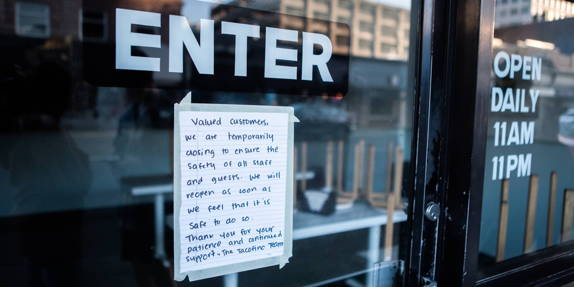 The exterior of Tacofino on March 17, 2020 (David Tesinsky for The Capital).