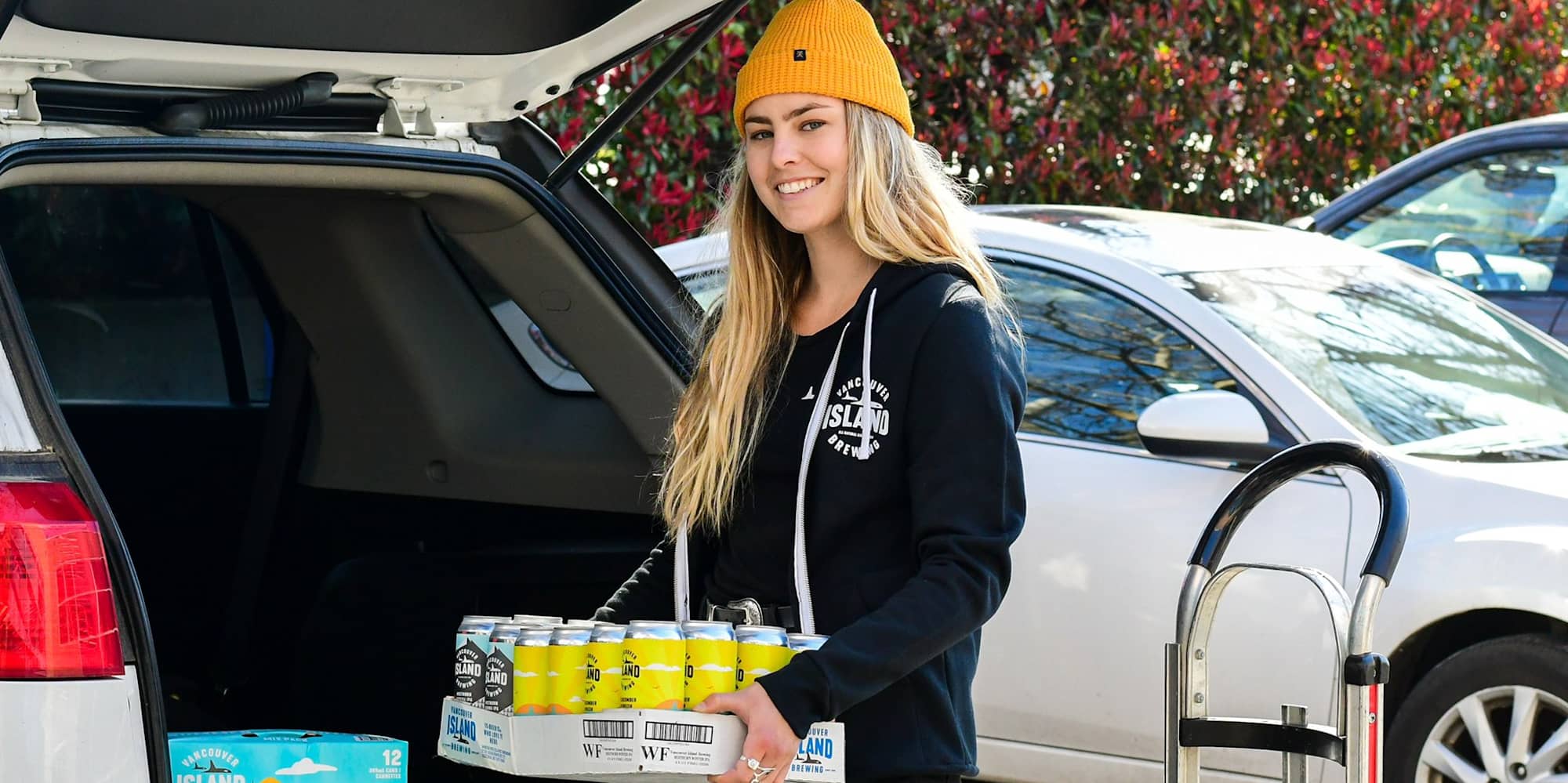 Image used by Vancouver Island Brewing to promote its new home delivery service.