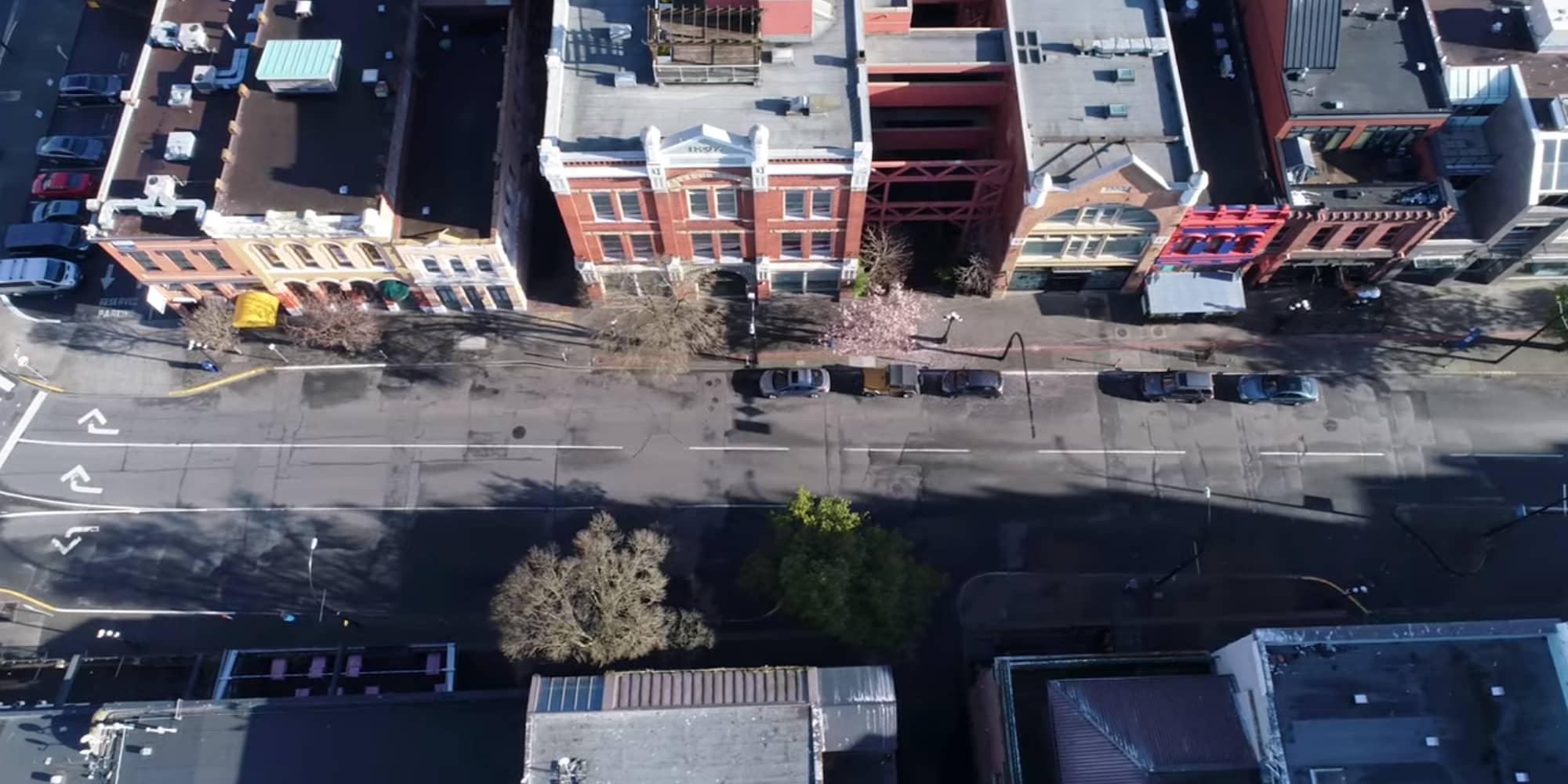 Not a person to be seen in this aerial image of Lower Yates captured on March 29, 2020.