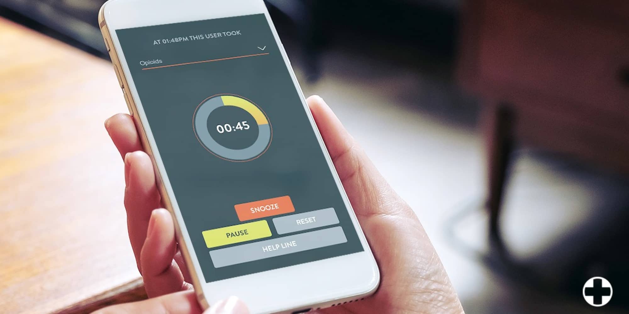 A concept image by Lifeguard Digital Health of their new app being used by a drug user (Lifeguard Digital Health)