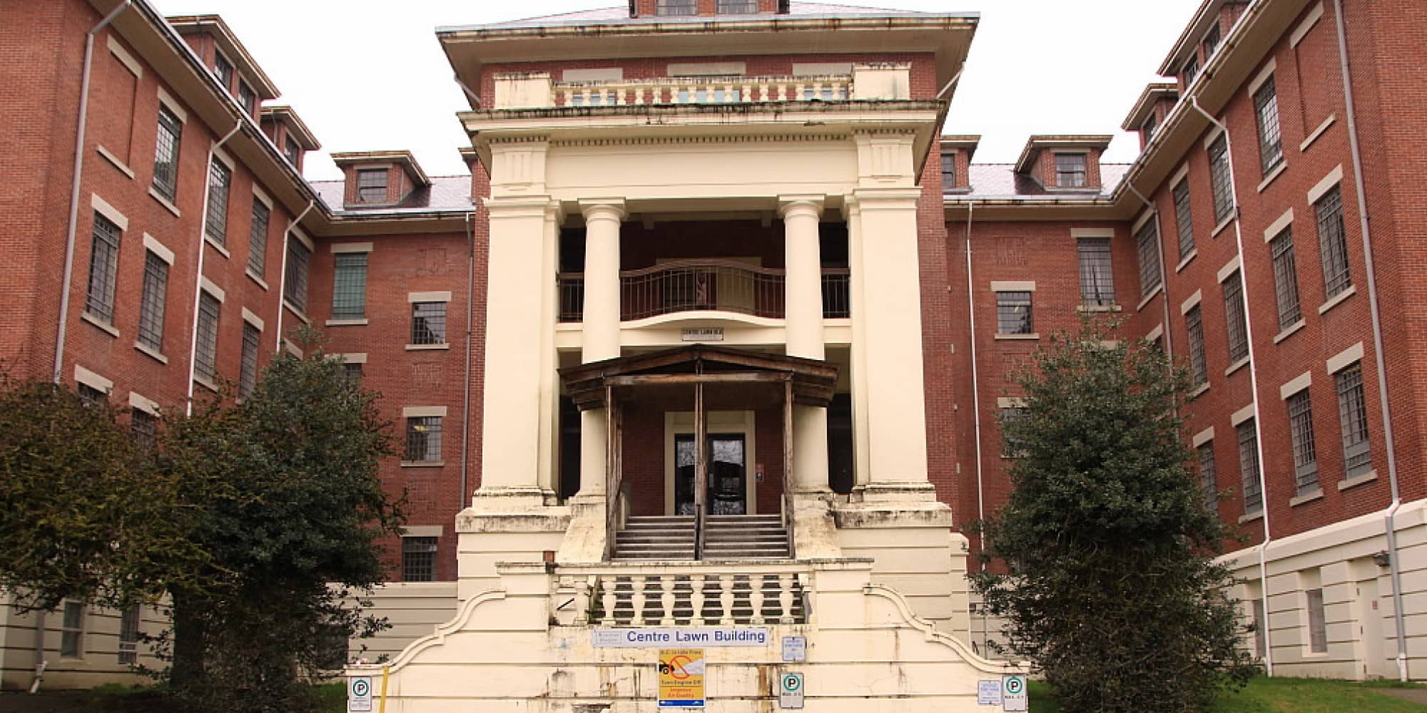 Coquitlam's Riverview Hospital, a longstanding BC insane asylum, pictured soon after its closure (waferboard/Flickr)