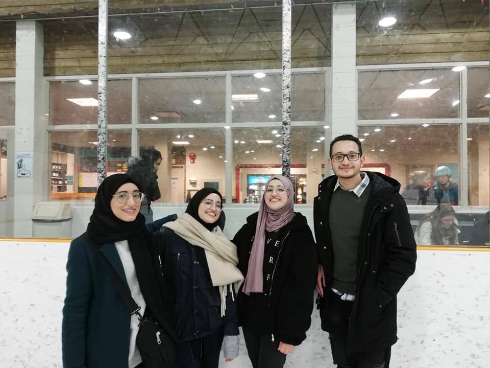 The Al Musawi siblings reunite at a Victoria skating rink. Photo submitted.
