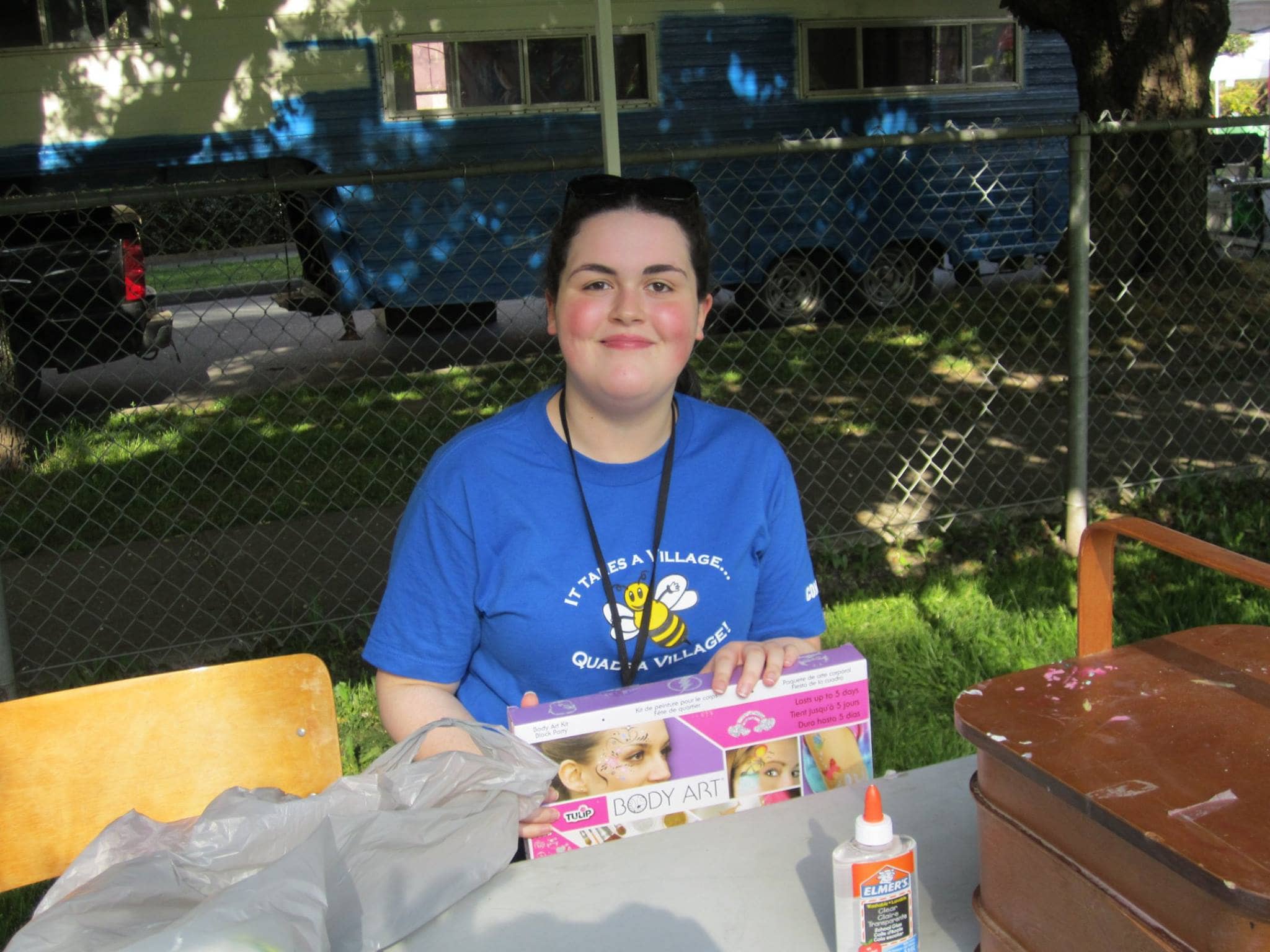 August volunteering at Quadra Village Day in 2014. (Submitted)