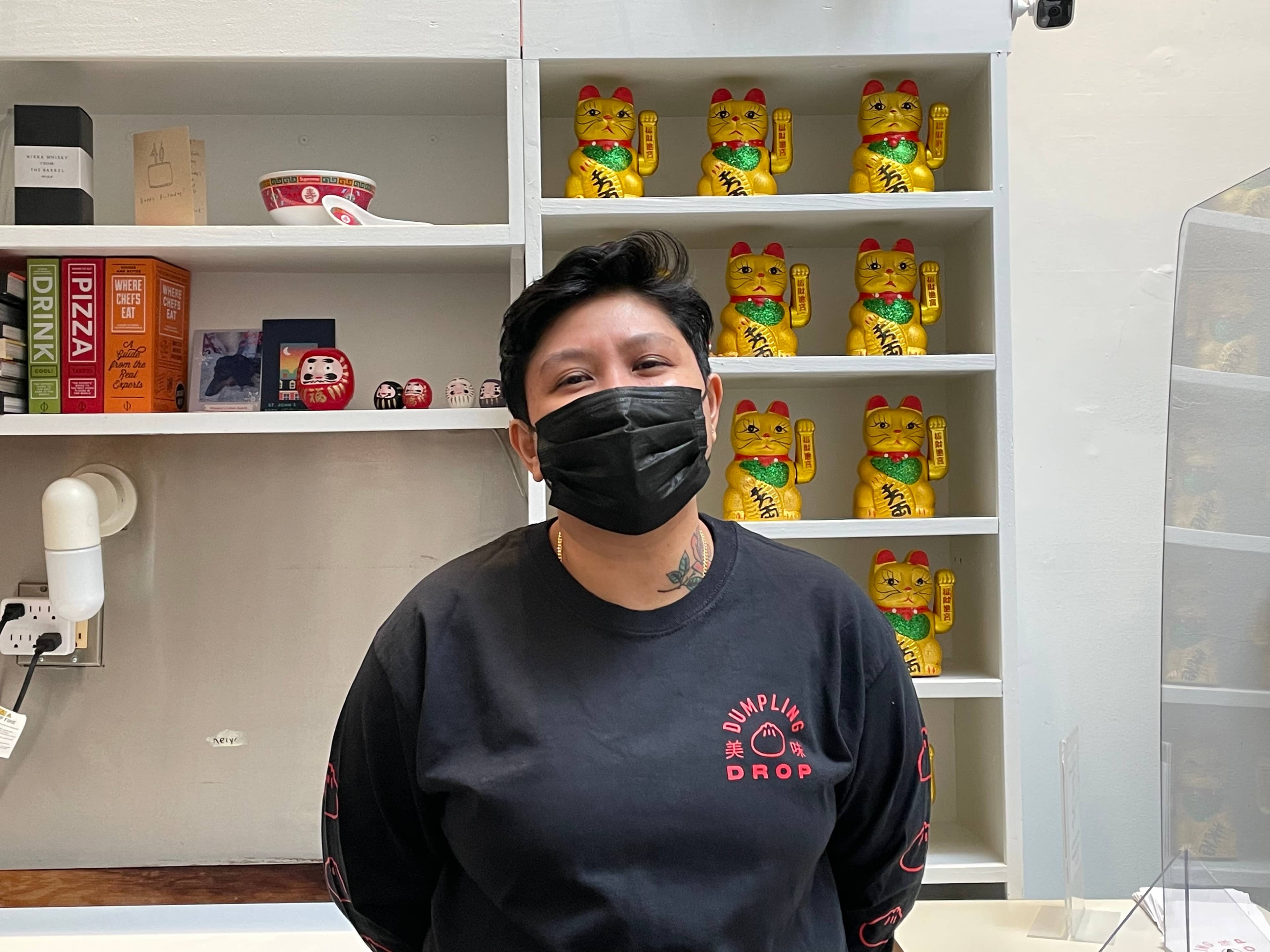 Tarn in her shop, Dumpling Drop. Photo: Emily Fagan / Capital Daily