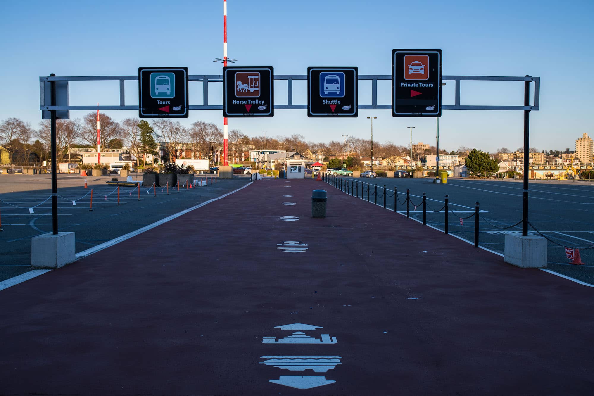 The empty Victoria cruise ship terminal in spring 2020 as the city shut down. James MacDonald / Capital Daily