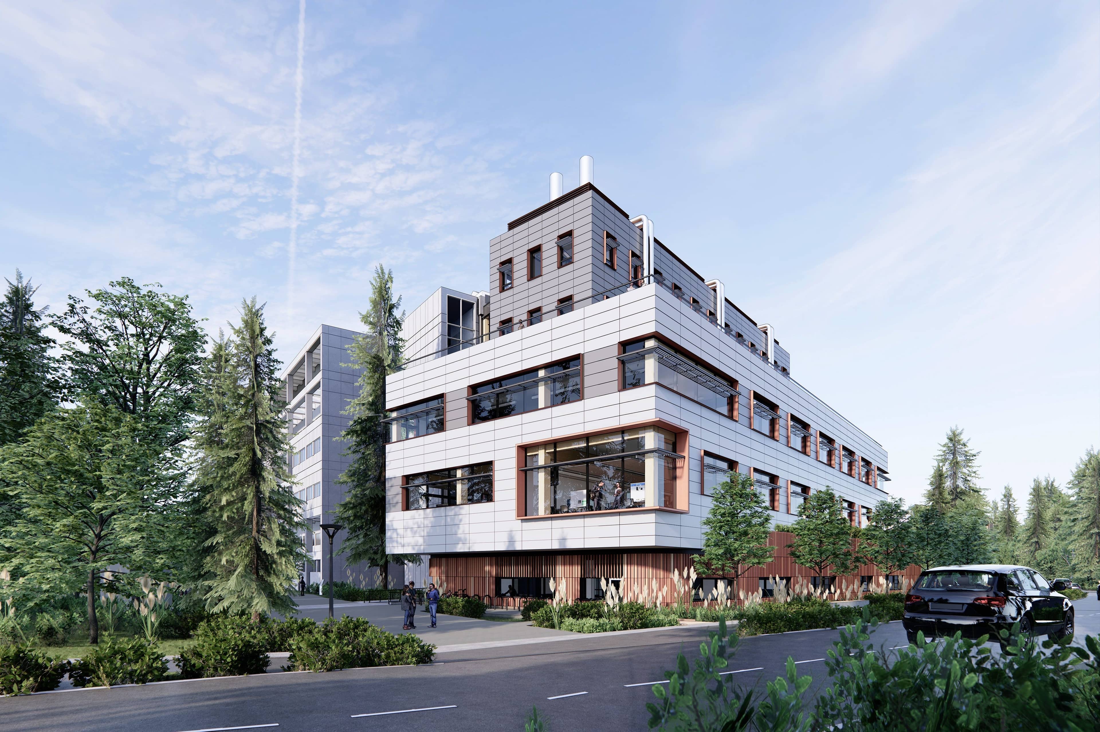 Rendering of the new building expansion. Image: UVic