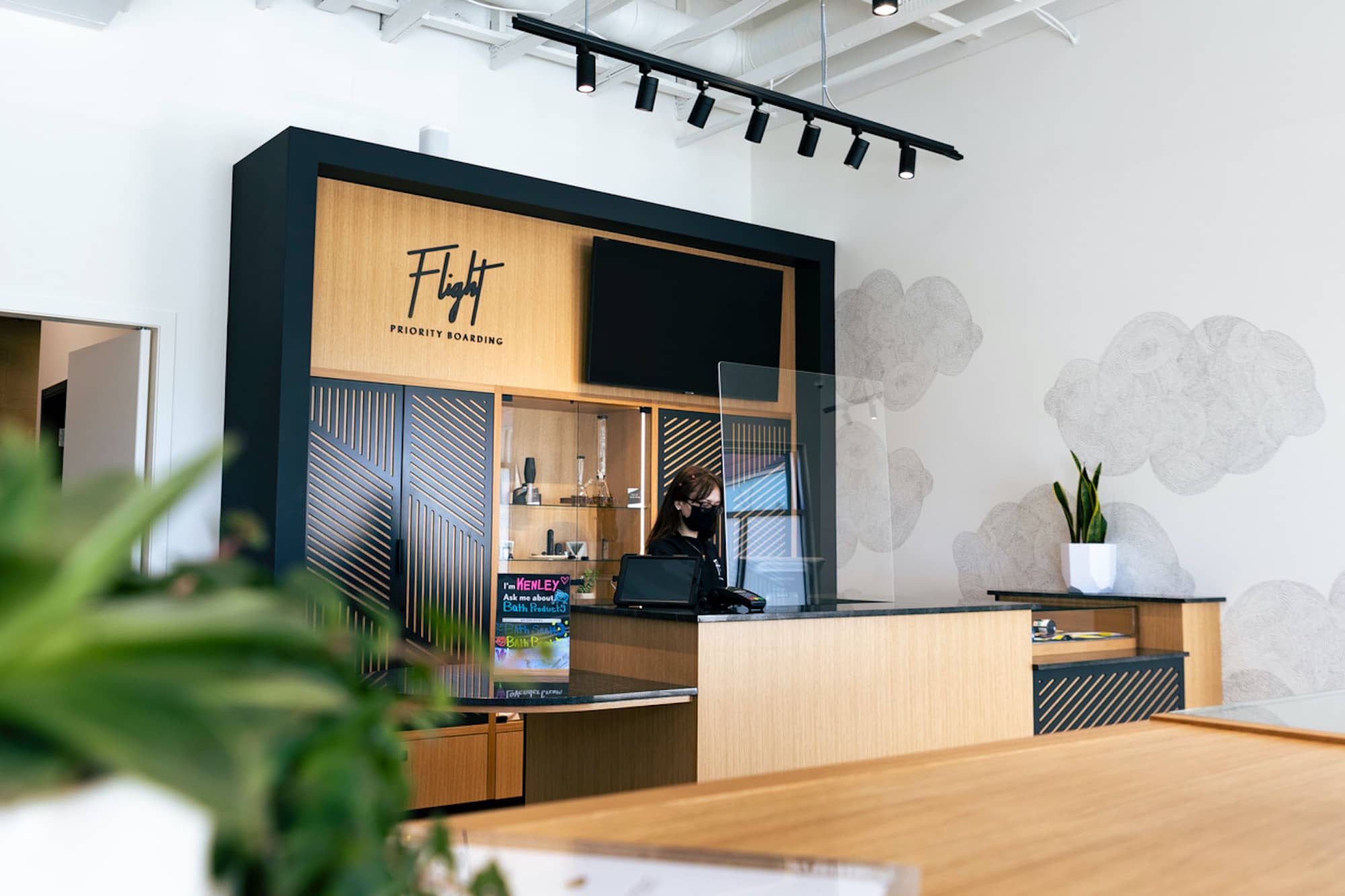 The Flight counter is designed with elements borrowed from kitchen design. Photo: Elli Hart / Submitted