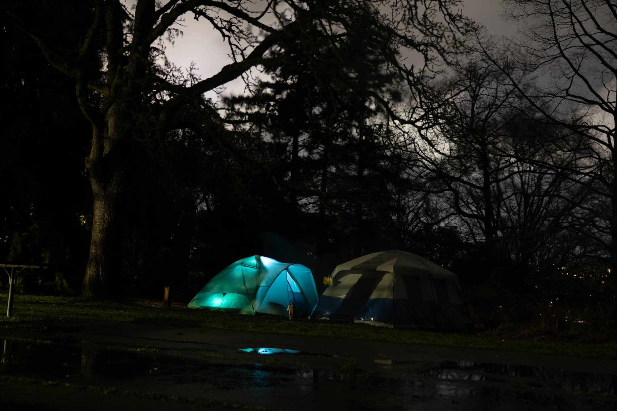 File photo of a tent in Beacon Hill Park. Photo: Jimmy Thomson / Capital Daily