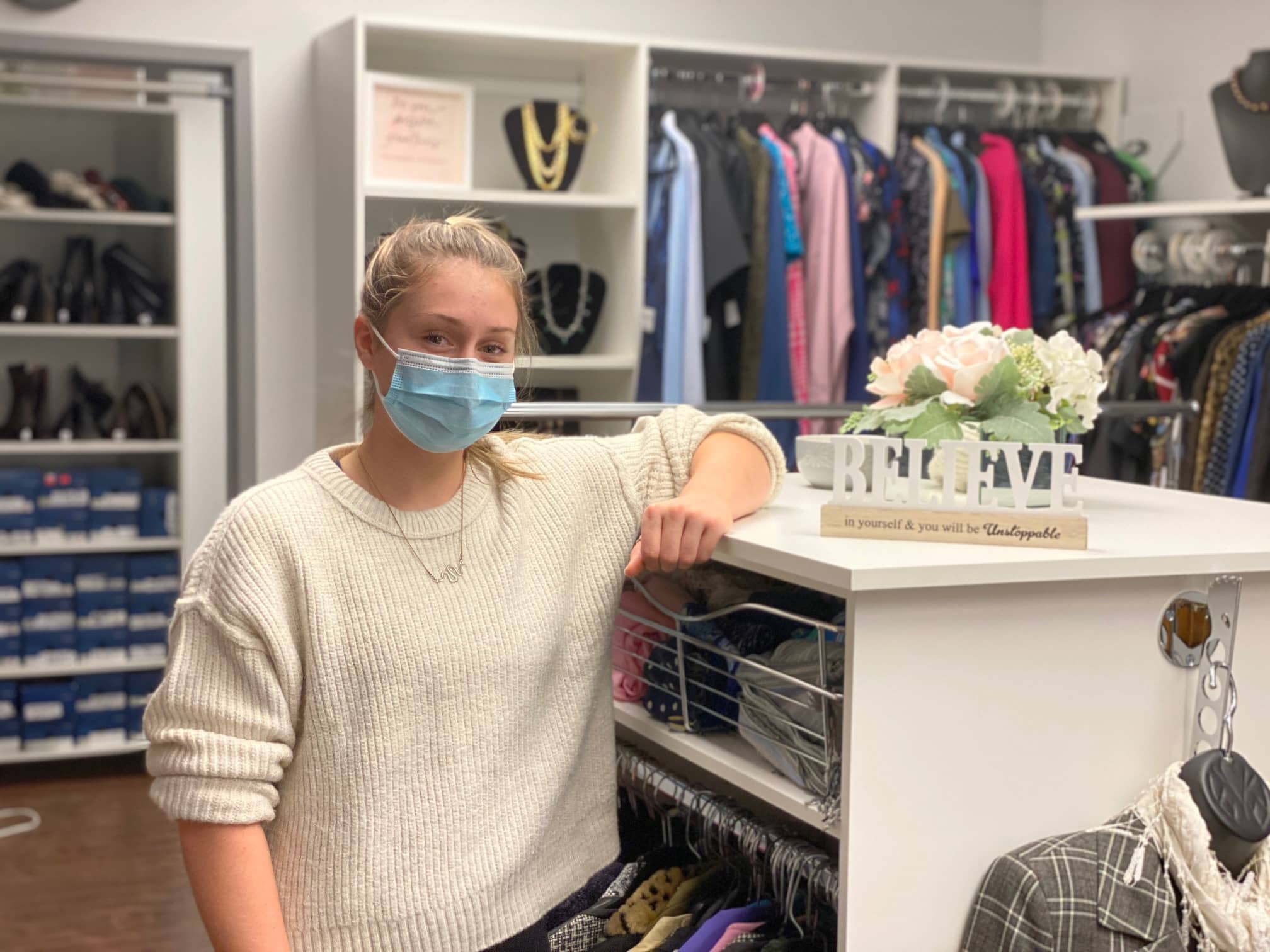 Lauren Roworth, a 12th grader at Lambrick Park Secondary School, has been fundraising for Wear2Start. Photo: Submitted