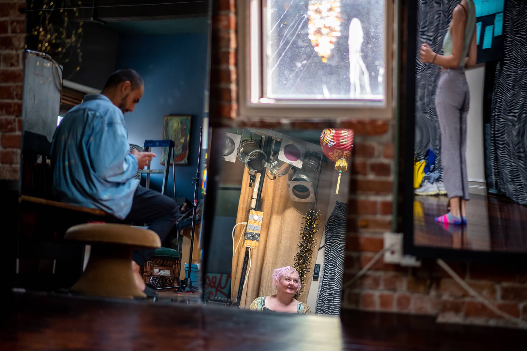 An Atomic Vaudeville rehearsal in Britt Small's apartment. Photo: James MacDonald / Capital Daily