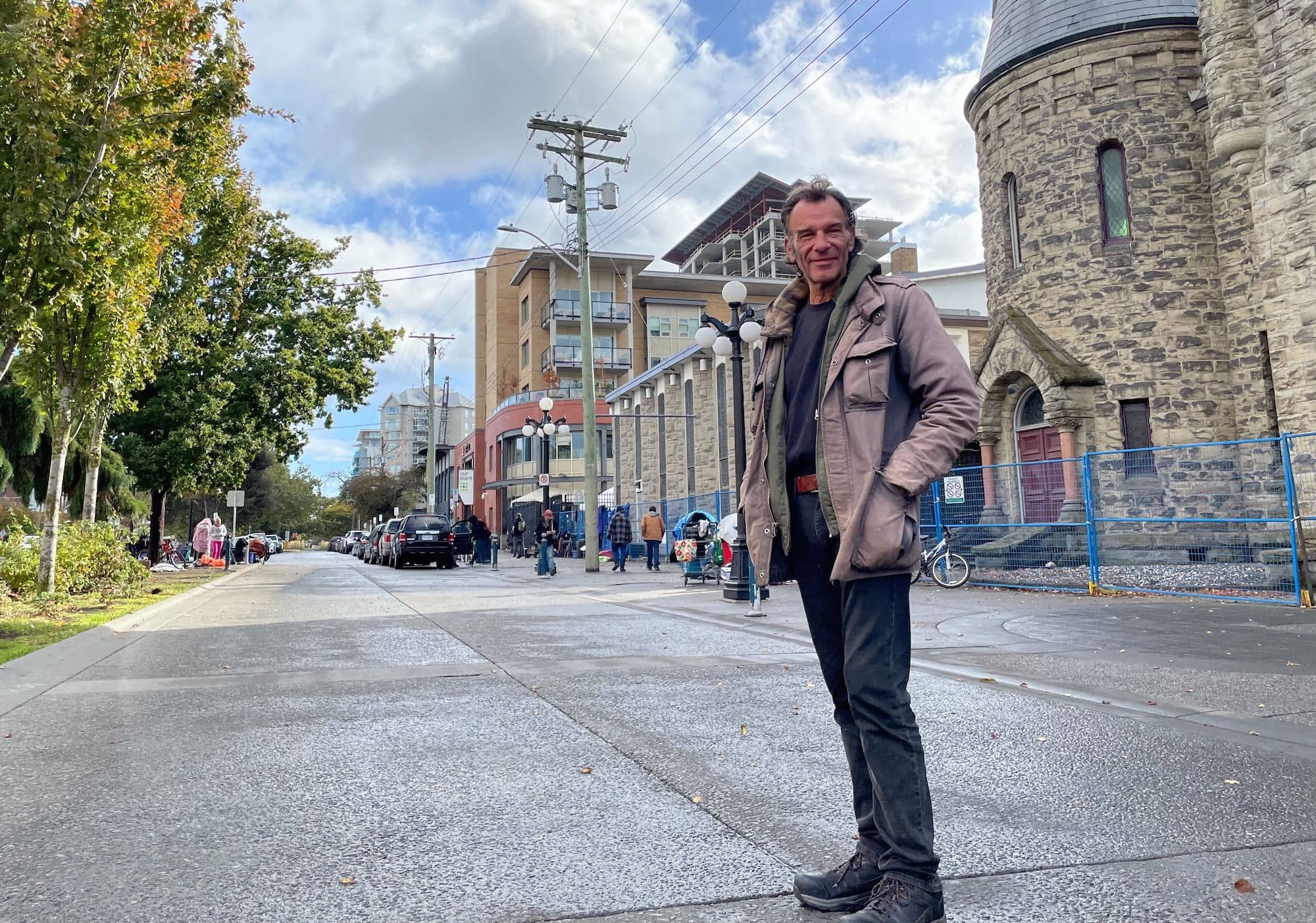 Sandy Fisher rescued VicPD Cst. Todd Mason last year when the officer was pinned by a stolen vehicle. Photo: Brishti Basu