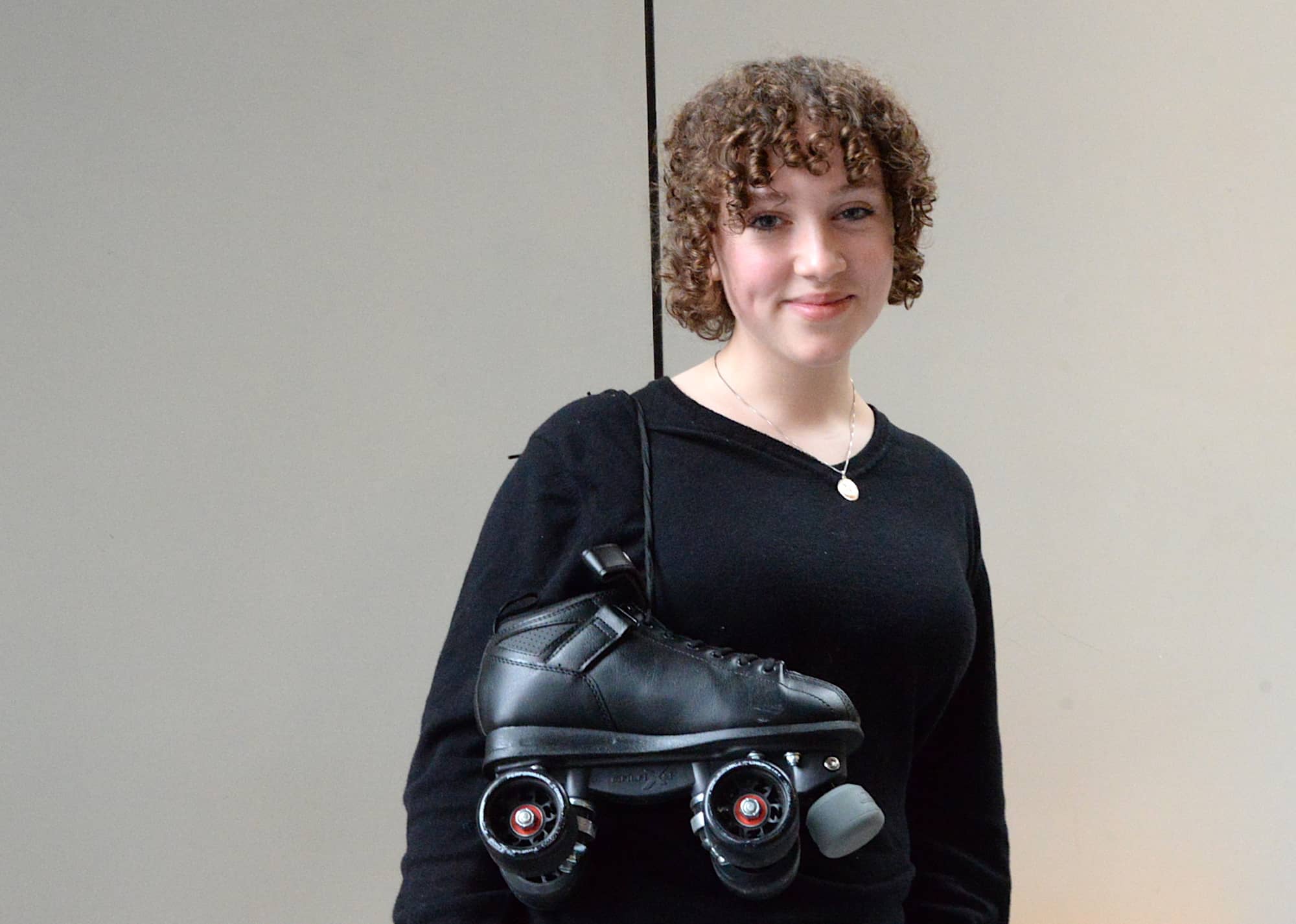 Naomi Morrell, AKA Scream Soda, is heading to France this summer for the Junior Roller Derby World Cup. Photo: Nina Grossman / Capital Daily
