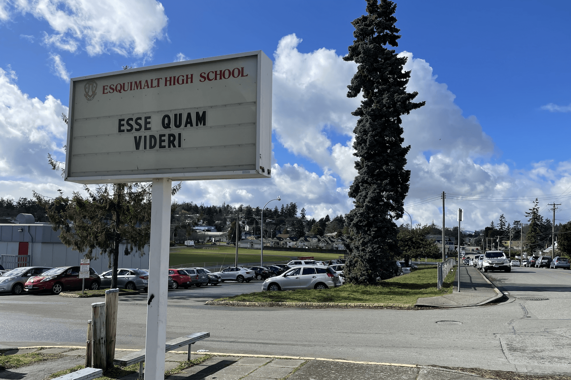 A number of community associations are looking to replace Esquimalt High School's playing field, often closed in inclement weather, with an artificial turf in line with other municipalities in Greater Victoria. Photo: Tori Marlan / Capital Daily