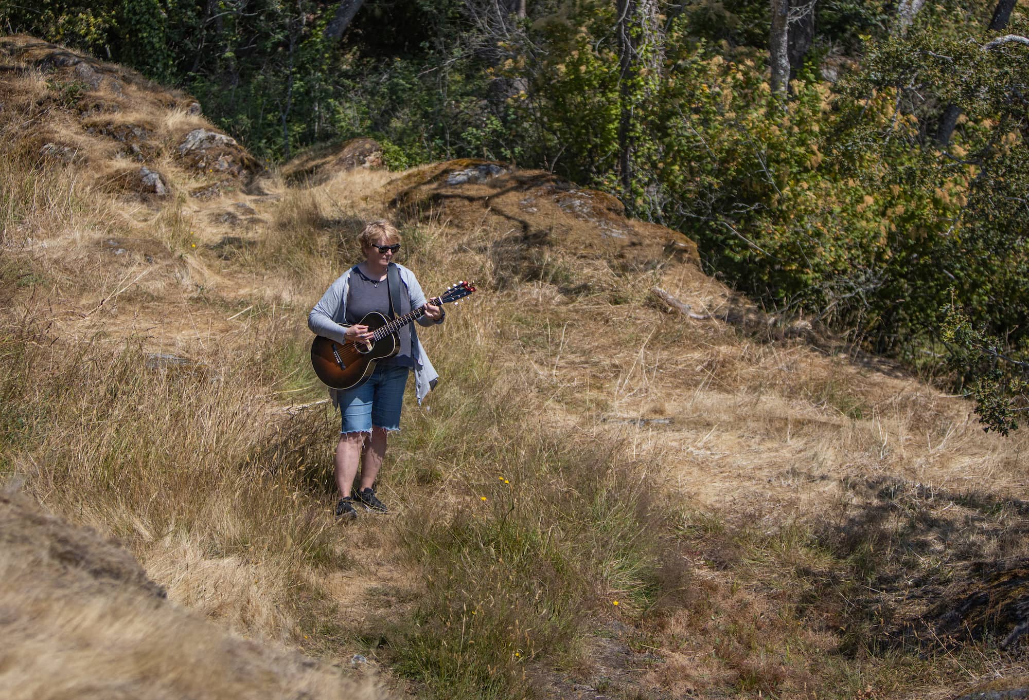 Kele Flemming at Saxe Point Park, where she filmed her latest music video. Photo: Robyn Bell / Capital Daily