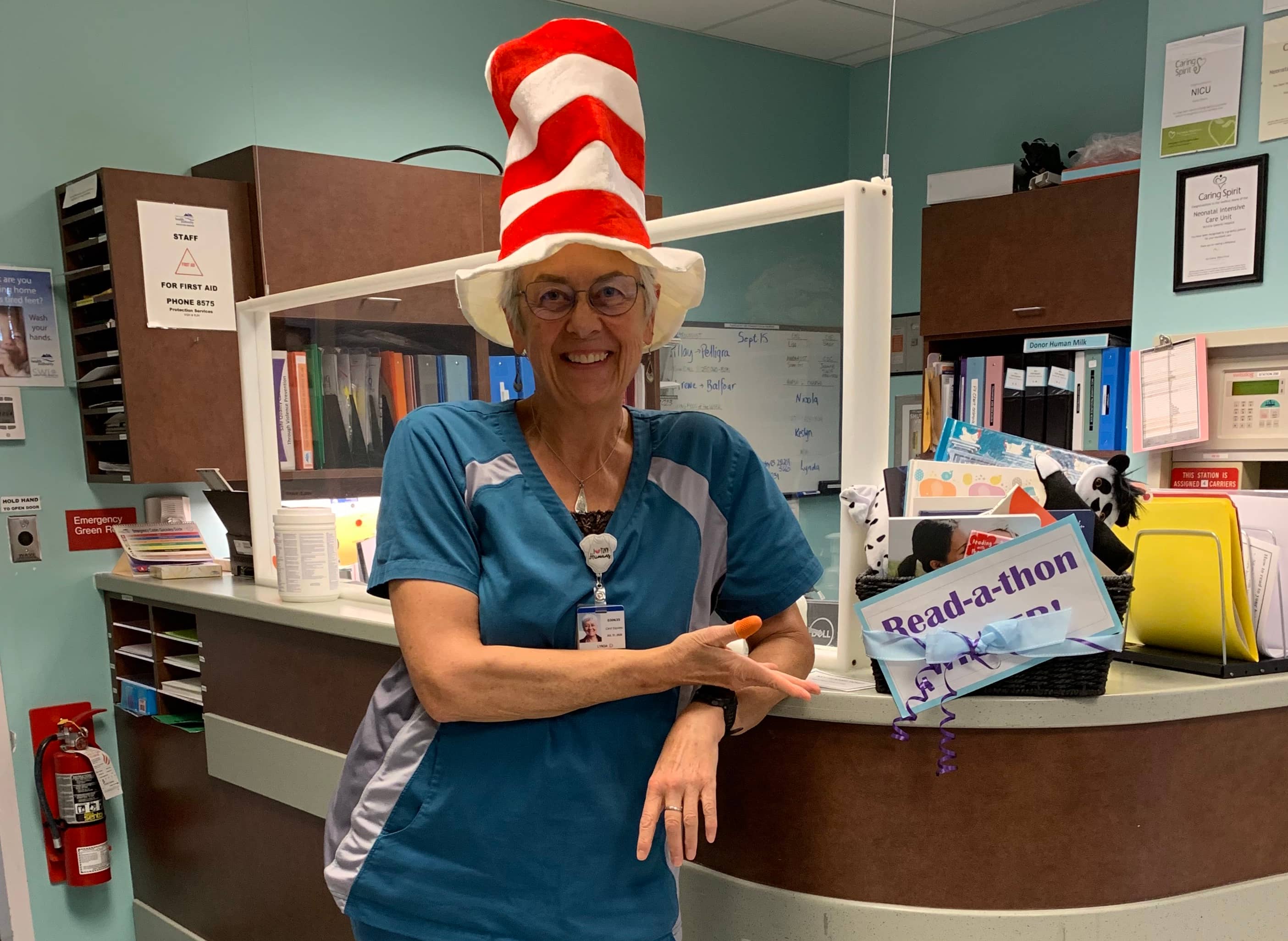 Lynda Dominy, who loves to read from Dr. Seuss books. Photo: Lynda Dominy