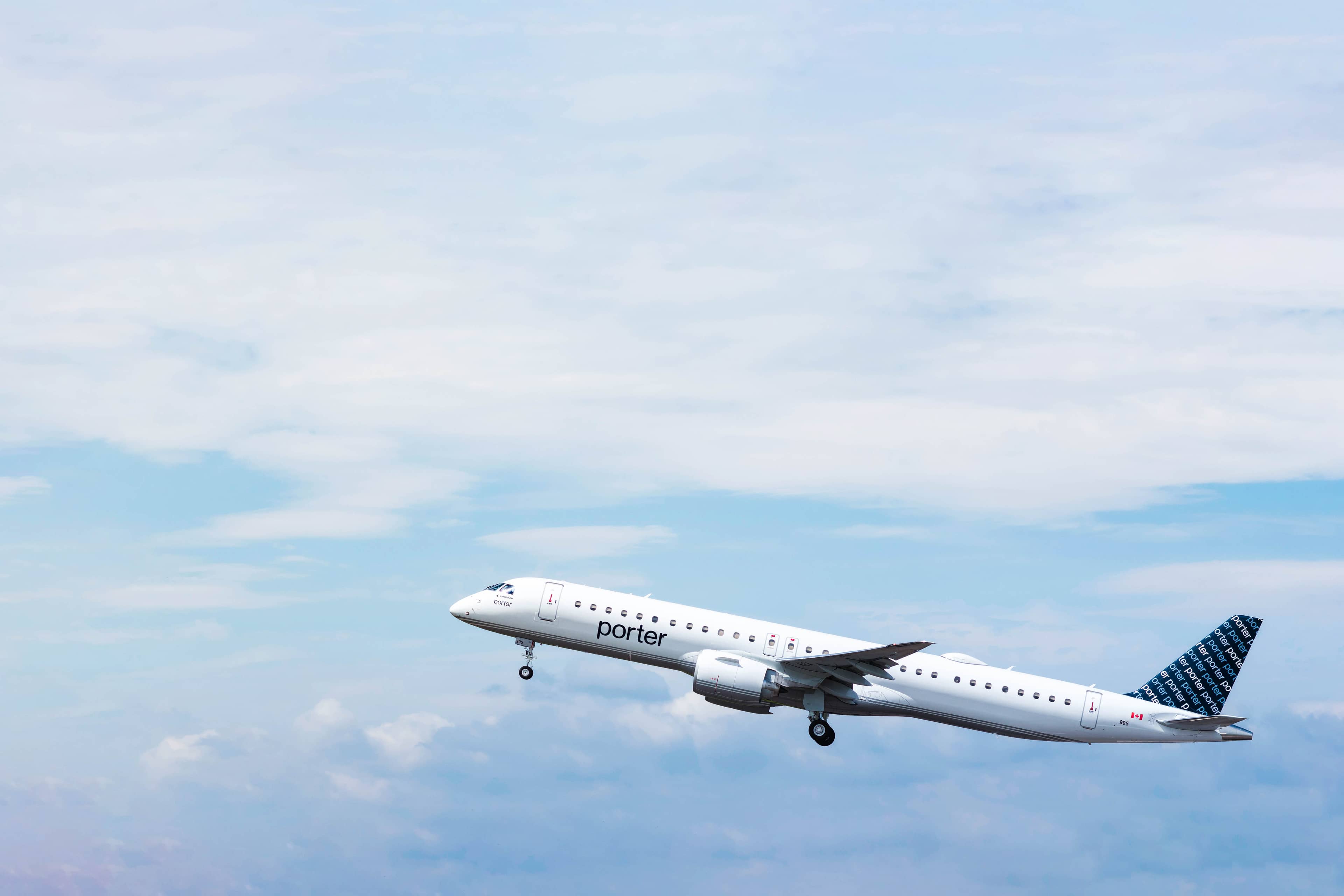 The Embraer E195-E2 aircraft. Photo courtesy Porter Airlines.