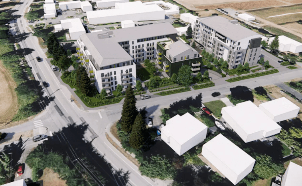Rendering of a proposed rental and seniors’ housing development in Central Saanich. Photo: Aryze Developments