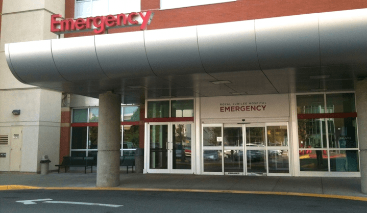 The Emergency entrance at Royal Jubilee Hospital. Photo: Island Health