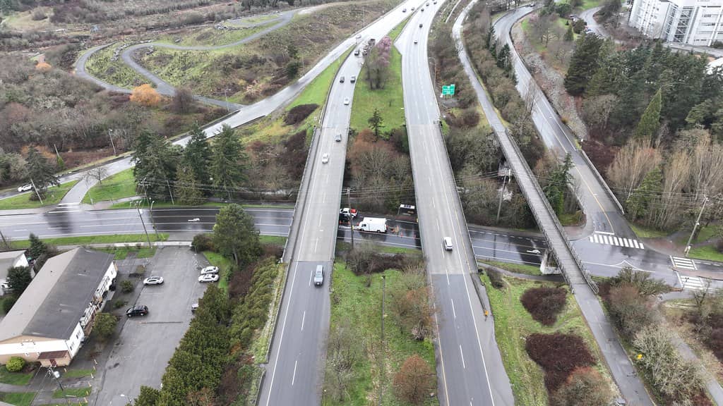 Aerial view of the Colquitz Bridges. Photo: BC Gov / Flickr