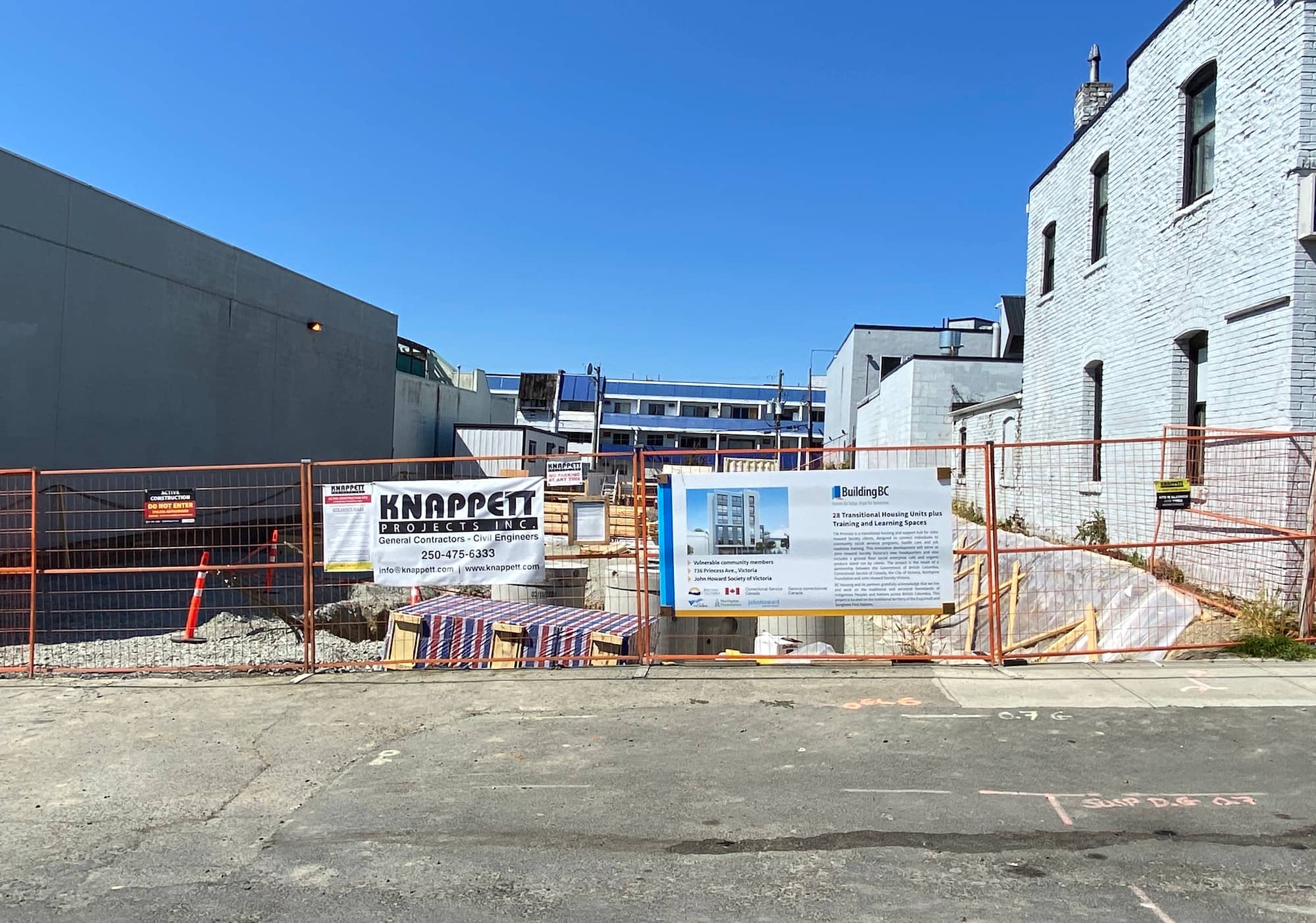 Construction site at 736 Princess near Blashard. Photo: Mark Brennae / Capital Daily