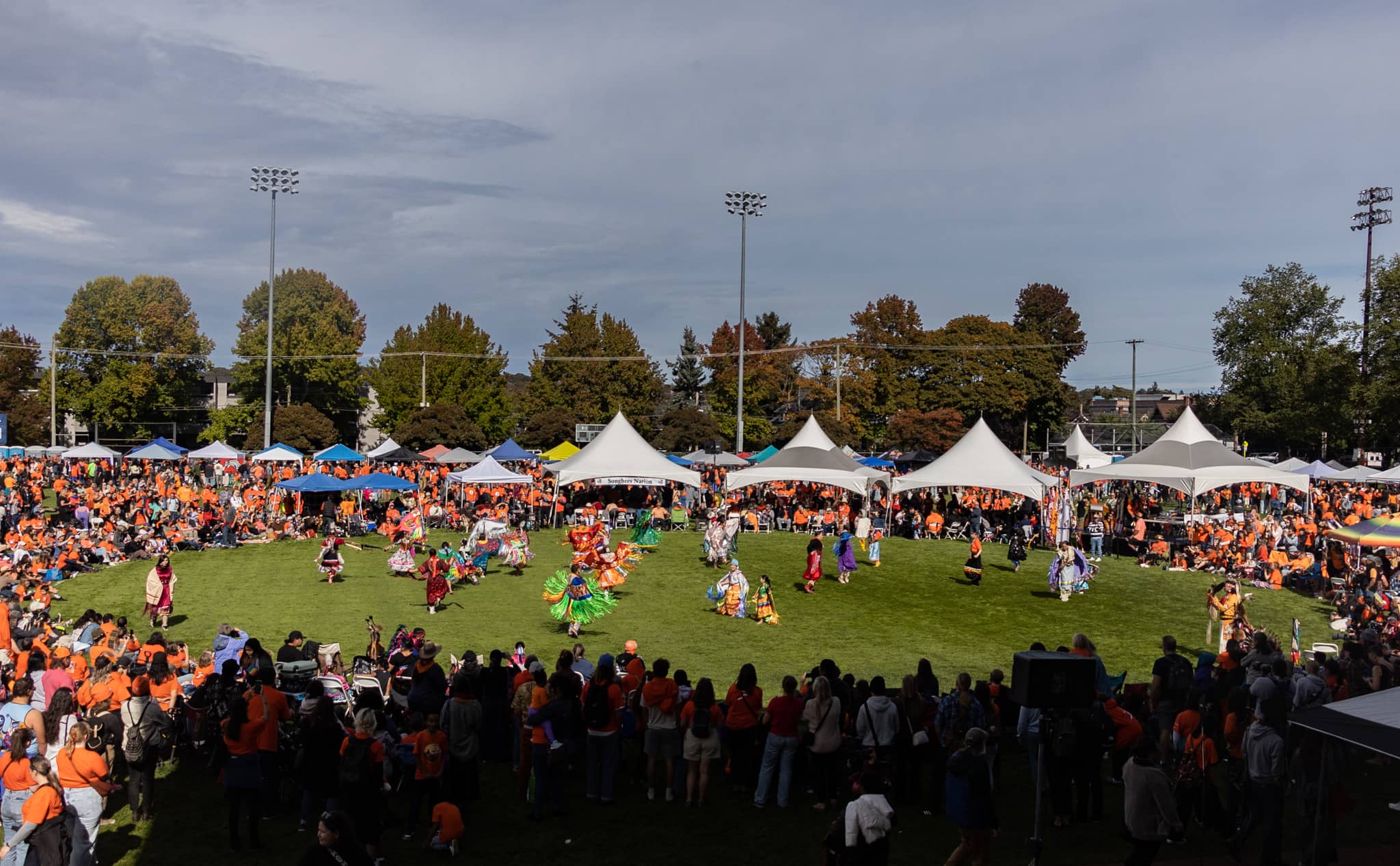 11K packed Royal Athletic Park on Mon. for the South Island Powwow. Photo: Robyn Bell / Capital Daily