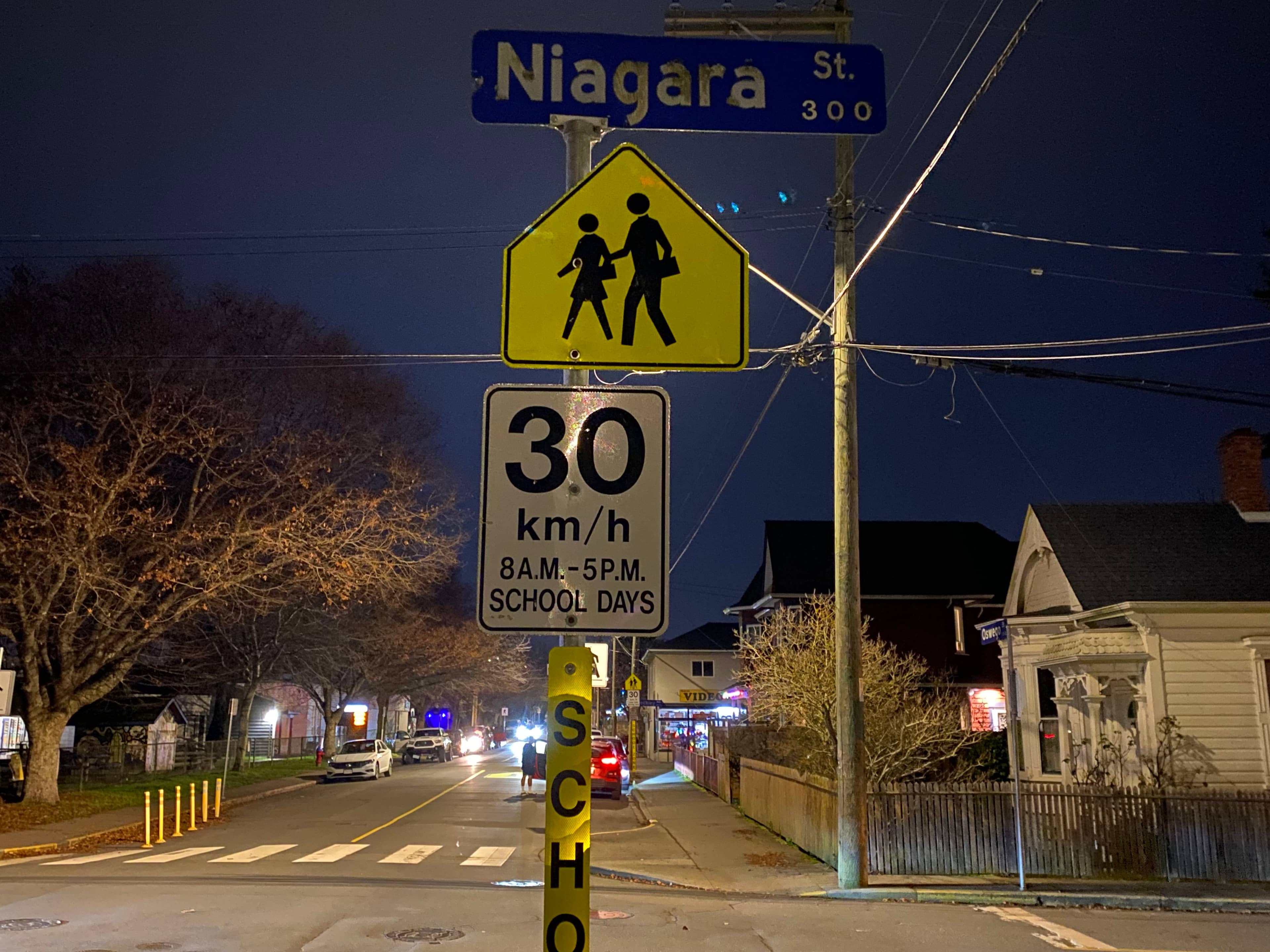 Oswego at Niagara. The James Bay Association says Oswego has the most vehicles and speeders during busy cruise ship season.