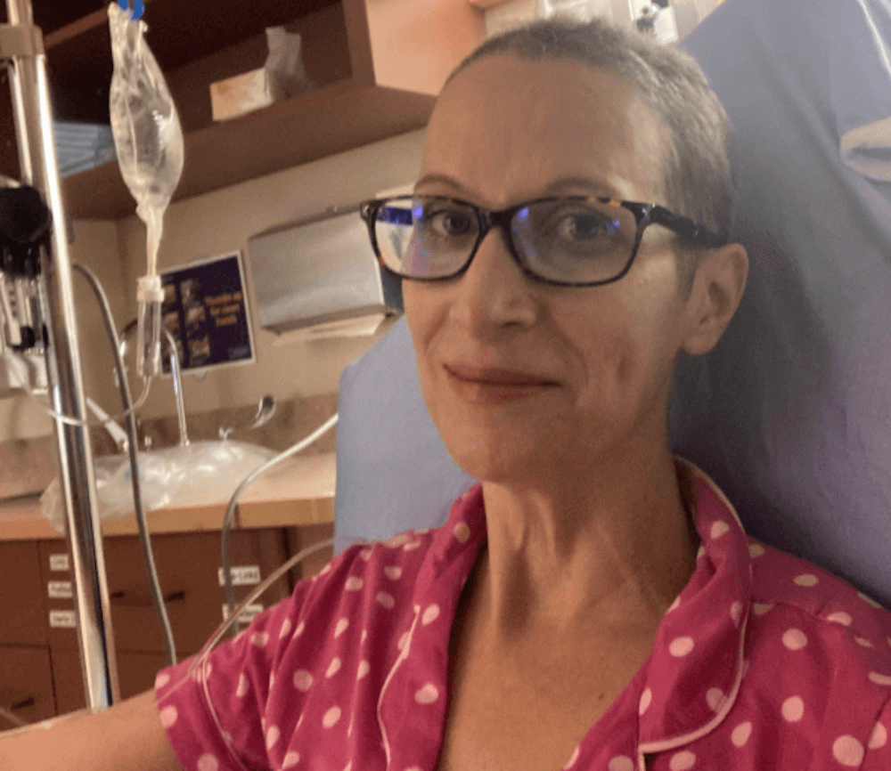 Jean Paetkau undergoes treatment for ovarian cancer. Photo: Jean Paektau