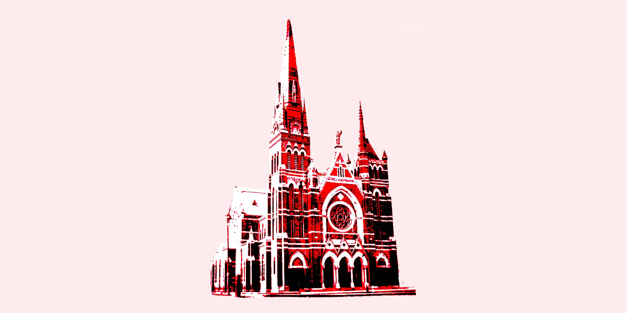 St. Andrew's Cathedral at Blanshard and View, site of a grisly Christmas Eve murder in 1890.