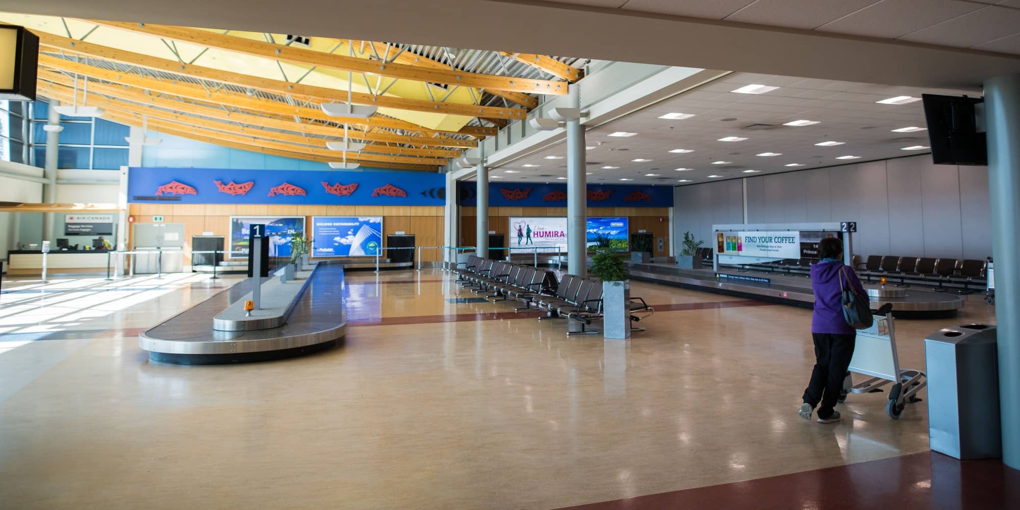 Victoria International Airport has not only been empty of passengers of late, but also any measures to enforce provincial quarantine orders (James MacDonald for The Capital).