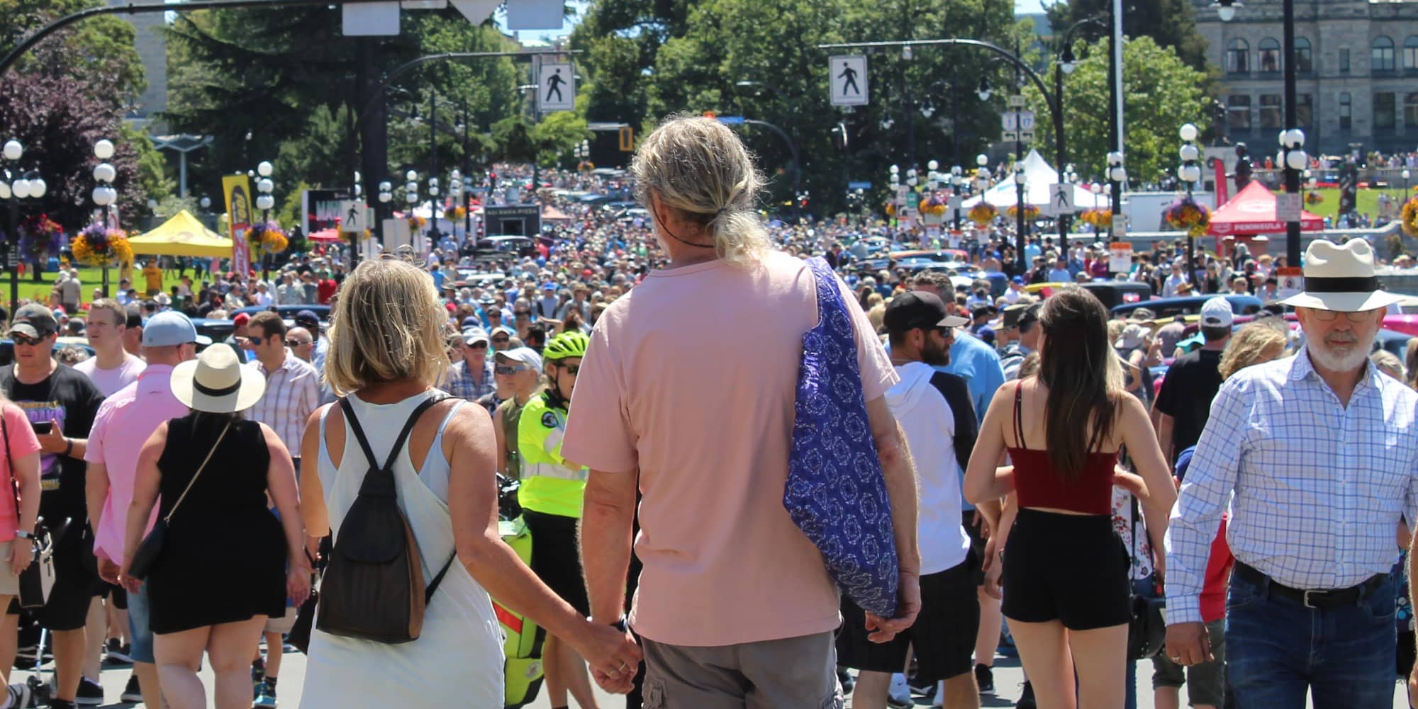 Crowds in the Inner Harbour during Deuce Days in July, 2019 (Anne Catherine for The Capital).