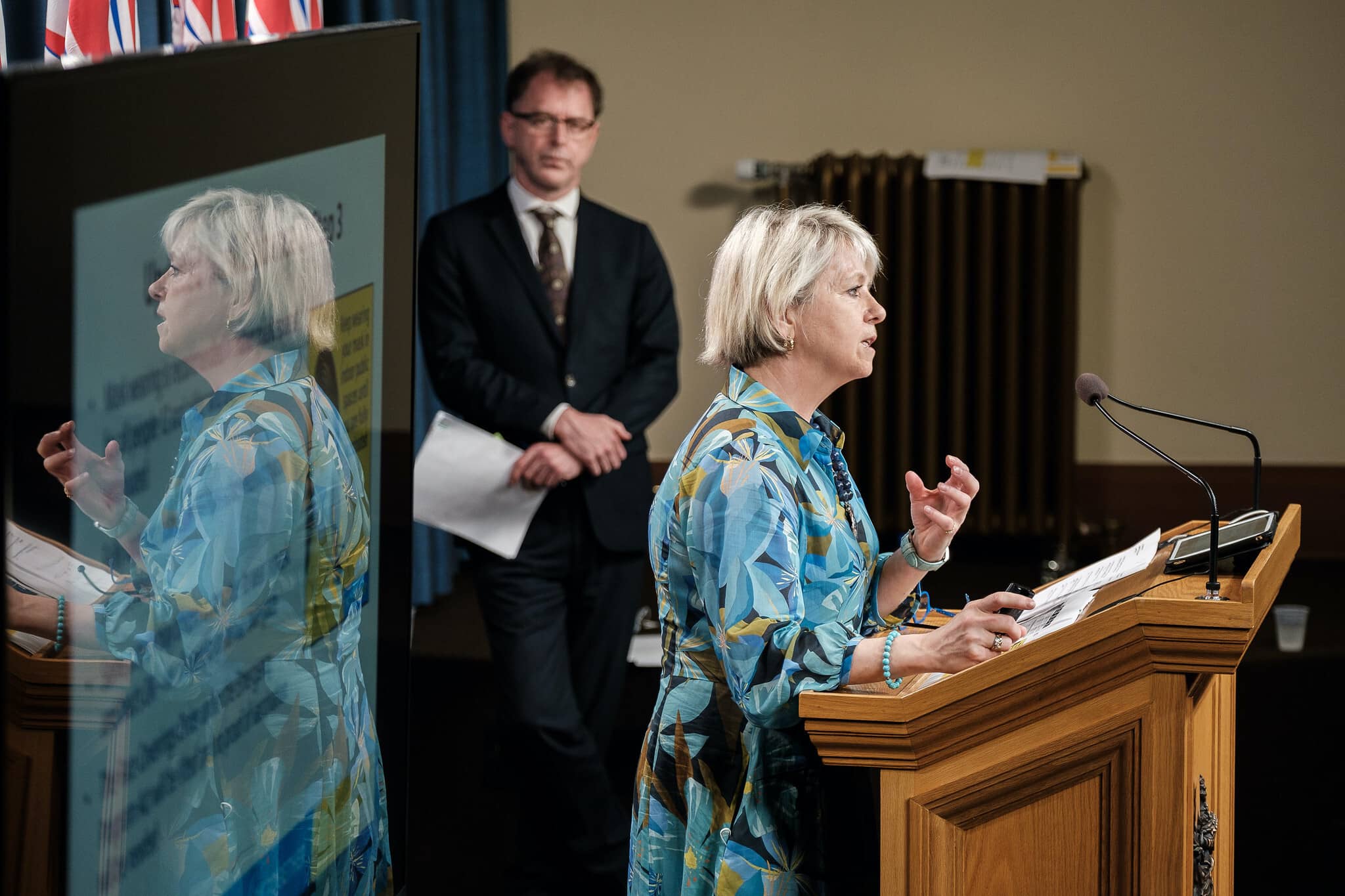 Dr. Bonnie Henry gives a press conference on COVID-19. Photo: BC Government / Flickr