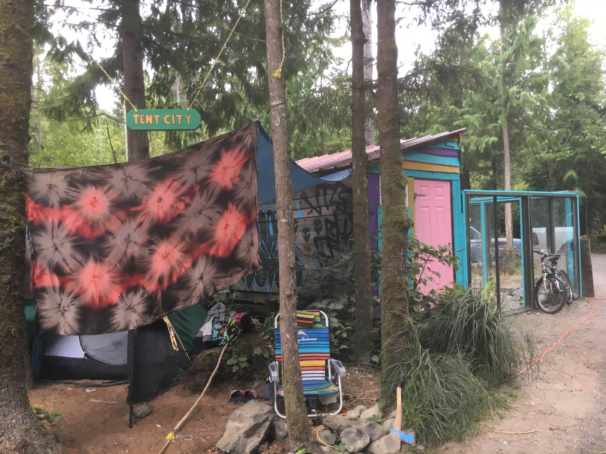 “Tent City” in Poole’s Land. Photo: Rachel Leghissa.