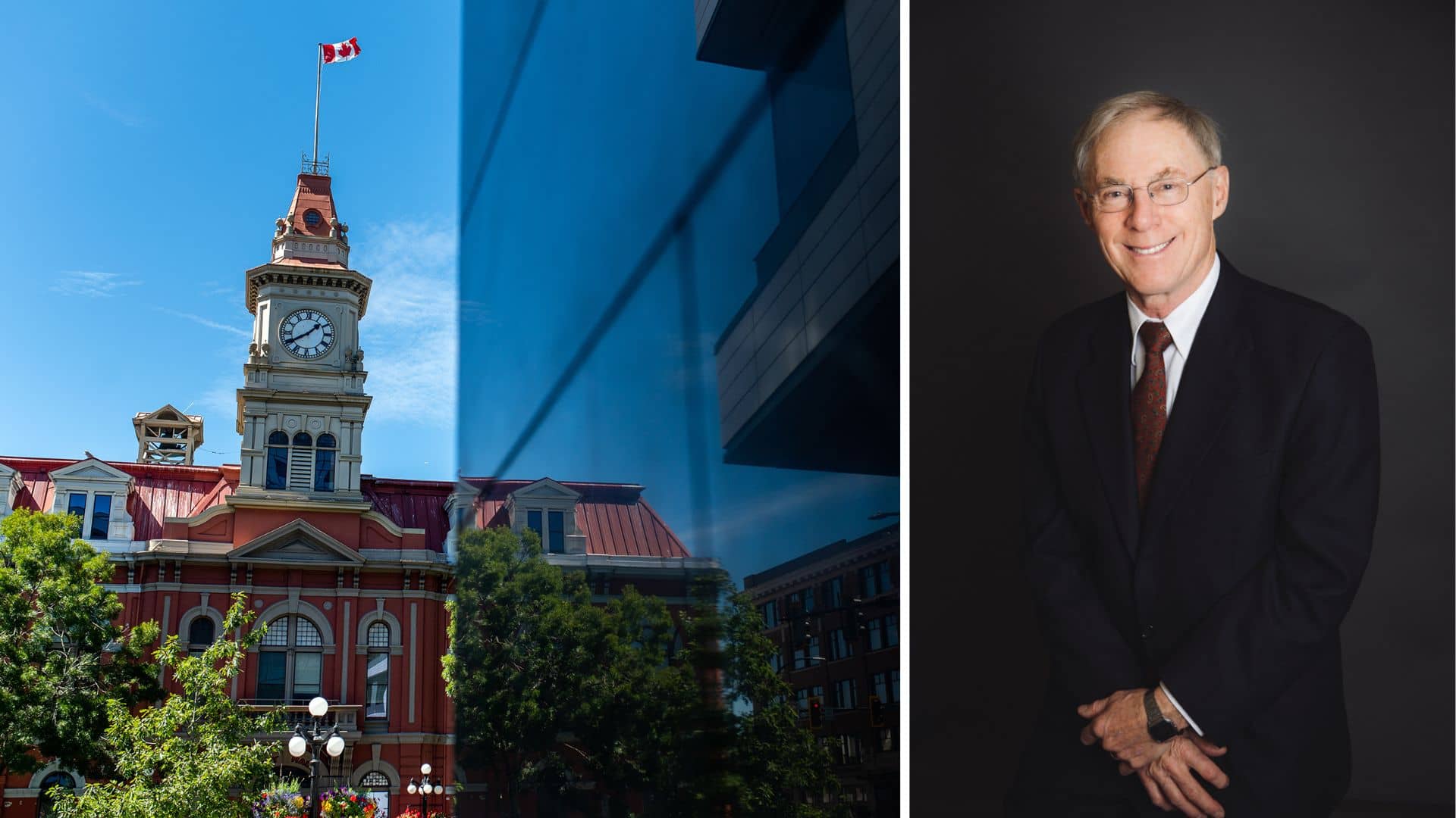 Photos: James MacDonald / Capital Daily (left) and City of Victoria (right). Illustration: Martin Bauman / Capital Daily
