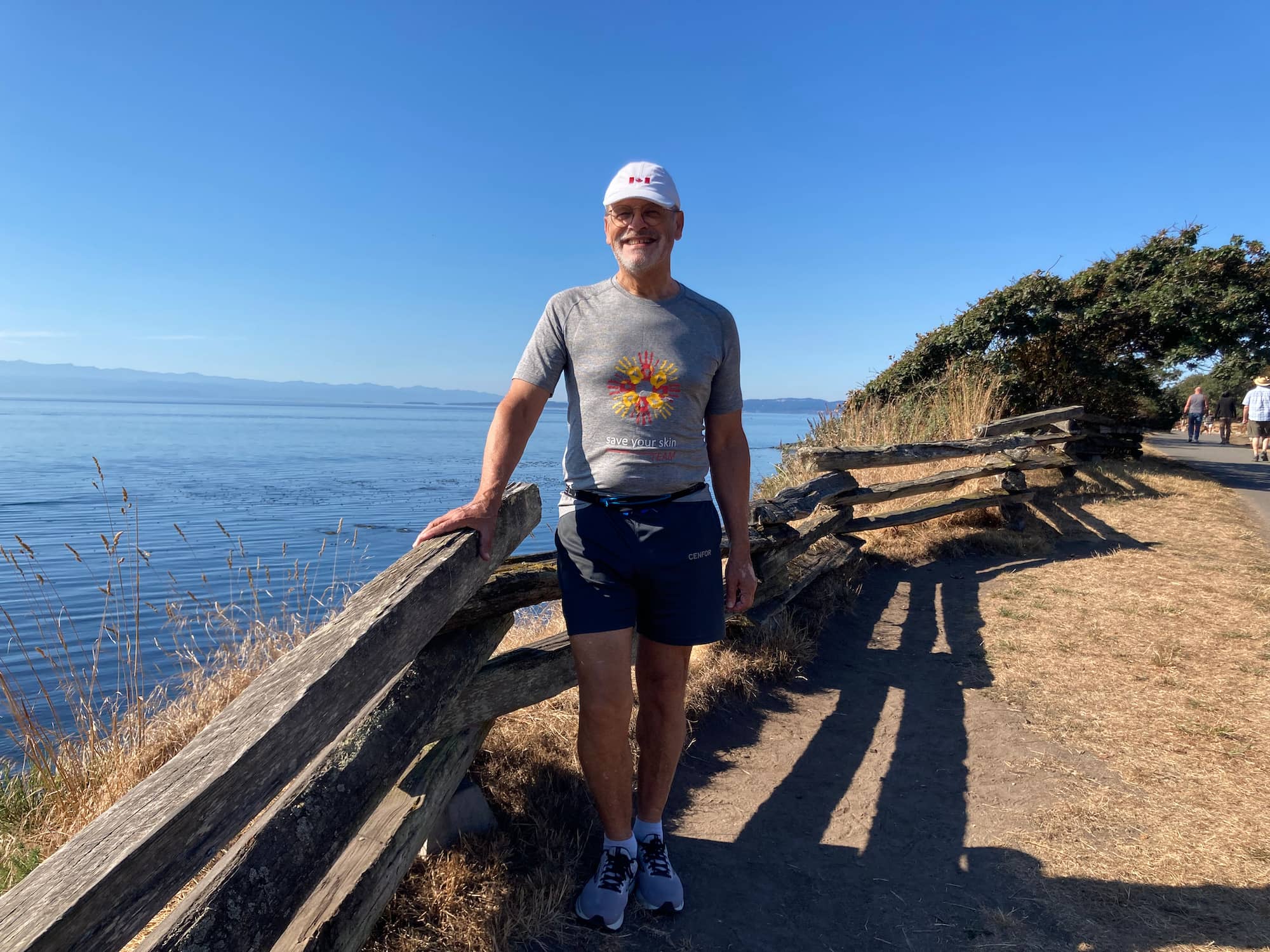 Nigel Deacon midway through the Move for Melanoma run in September 2022. Photo: Submitted.
