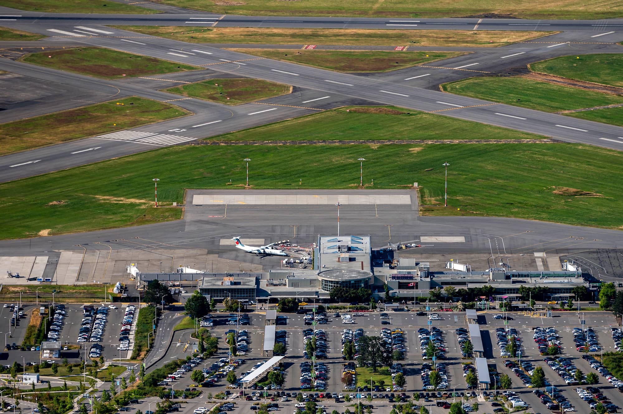 Without the shuttle service, travelers have to drive, take a taxi or use limited bus options to get to the Victoria International Airport. Photo: James MacDonald / Capital Daily