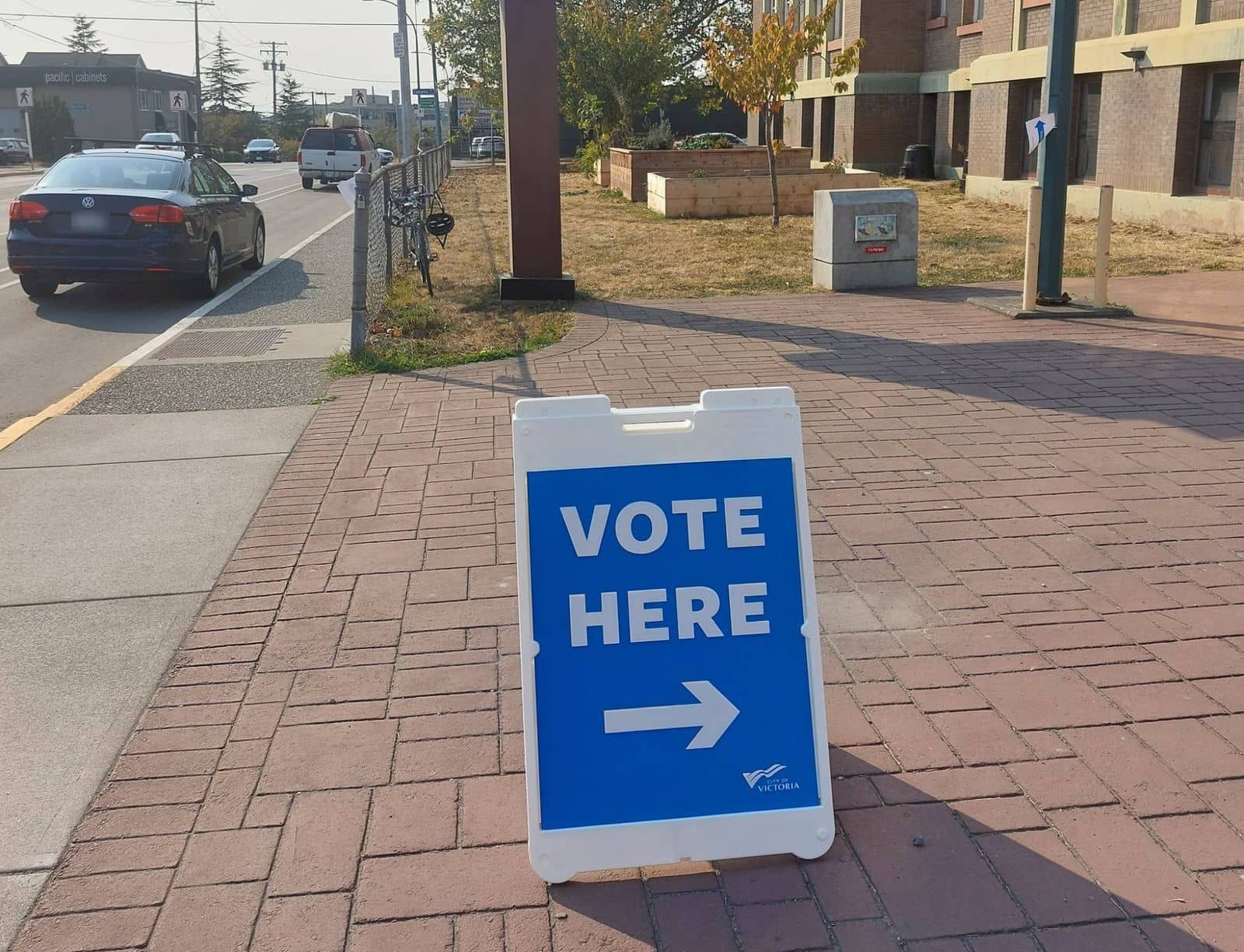 A Victoria polling station on election day. Photo: Shannon Waters / Capital Daily