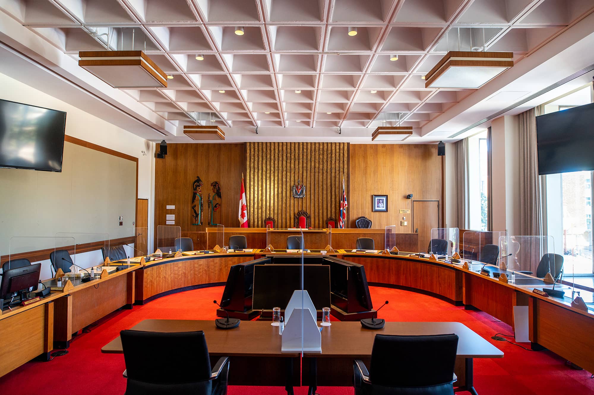 Victoria City Hall council chambers. Photo: James MacDonald / Capital Daily
