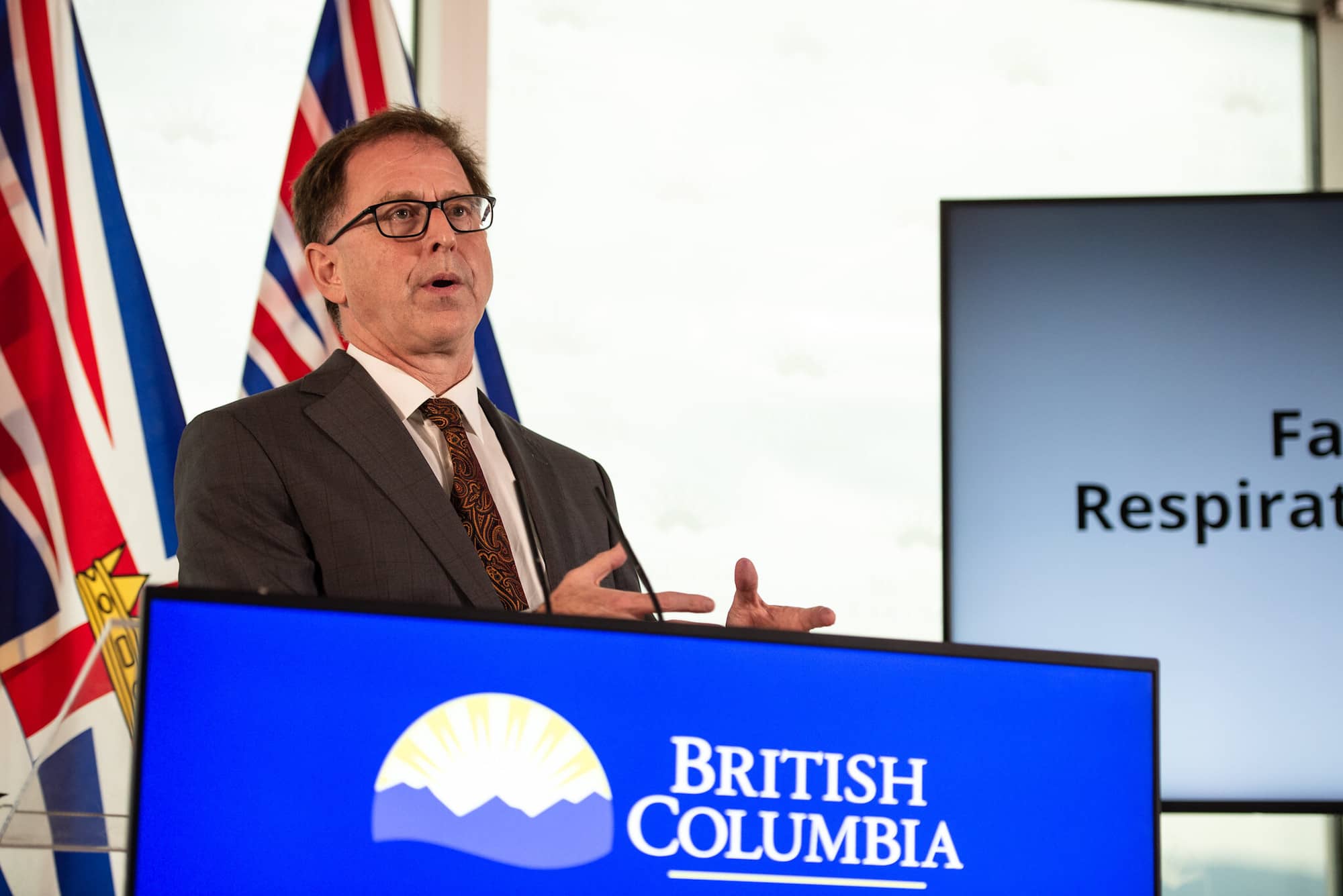 BC health minister Adrian Dix at a press conference in September 2022. Photo: Province of British Columbia Flickr