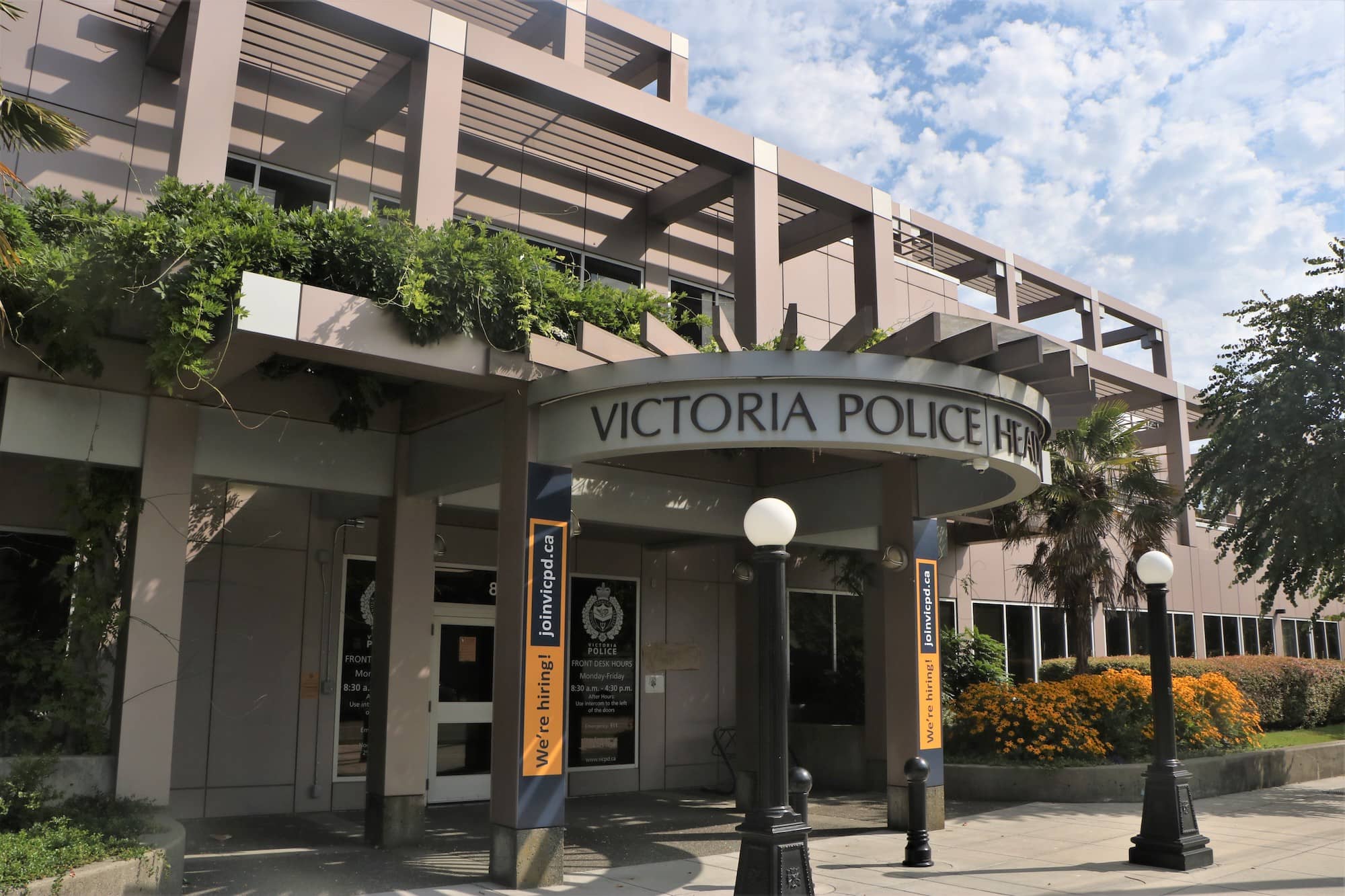 Victoria Police headquarters. Photo: Ryan Hook / Capital Daily