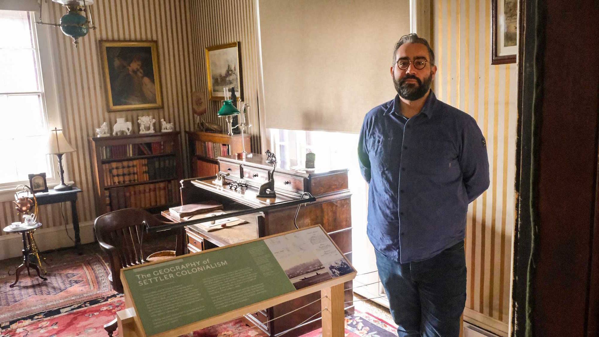 When Kelly Black became executive director of Point Ellice House, he installed new interpretative signage showing the house's connection to settler colonialism, including in the house’s office, where many First Nation reserves in BC were drawn up. Photo: Michael John Lo / Capital Daily