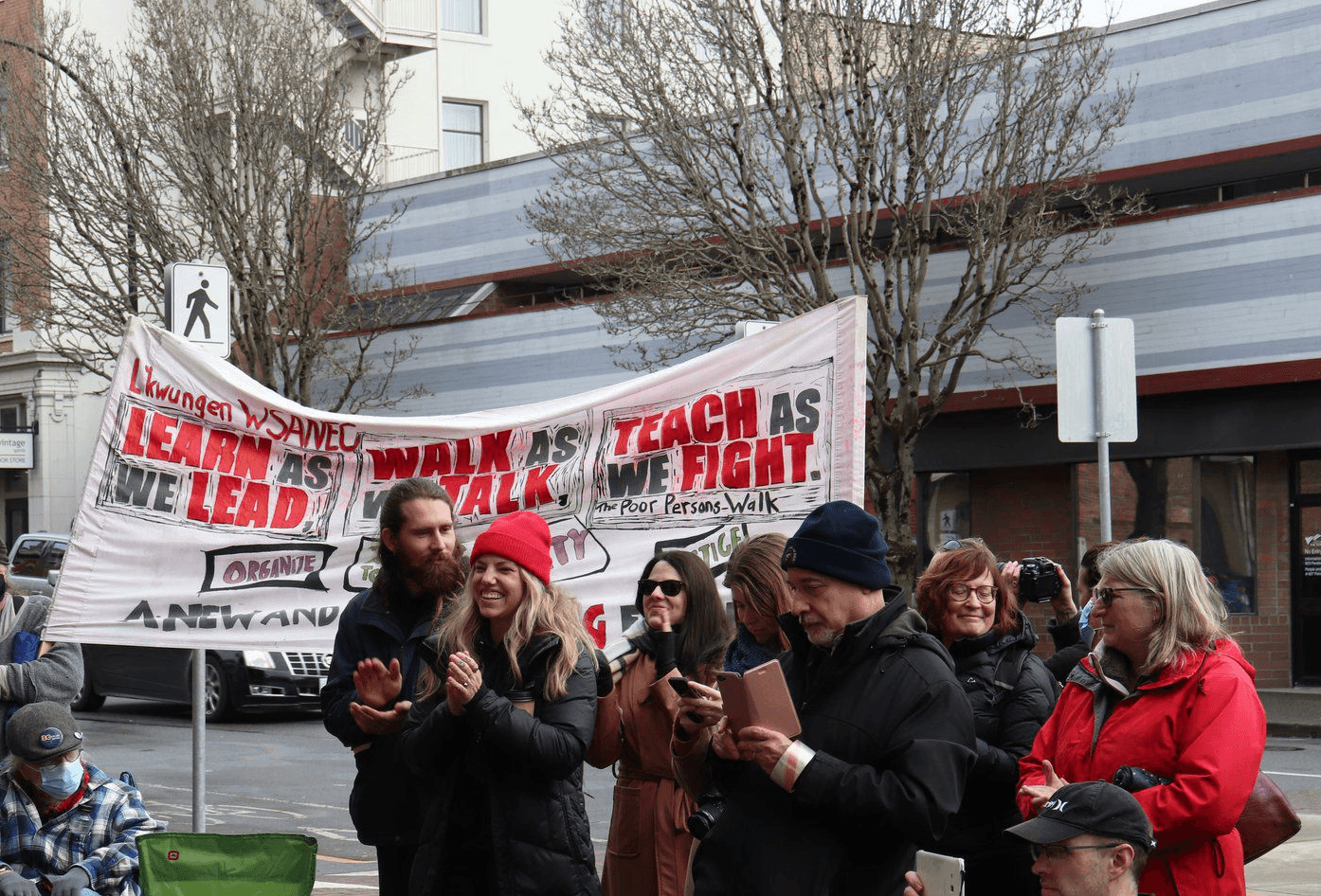 A March 10 rally protesting city enforcement and a court verdict favouring it. Photo: Alexandra Mehl / Local Journalism Initiative Reporter