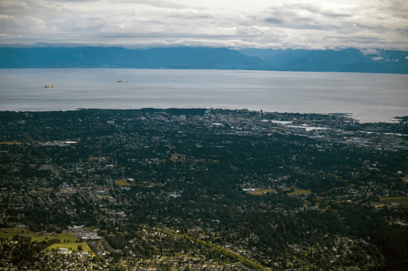 Looking south towards Victoria and Saanich borders. Photo: James MacDonald/ Capital Daily
