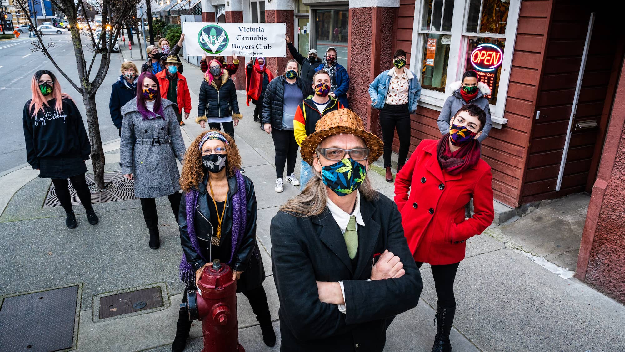 Members rally in 2021 after the club was raided and received an eviction notice. Photo: Zenon Kozak / Submitted