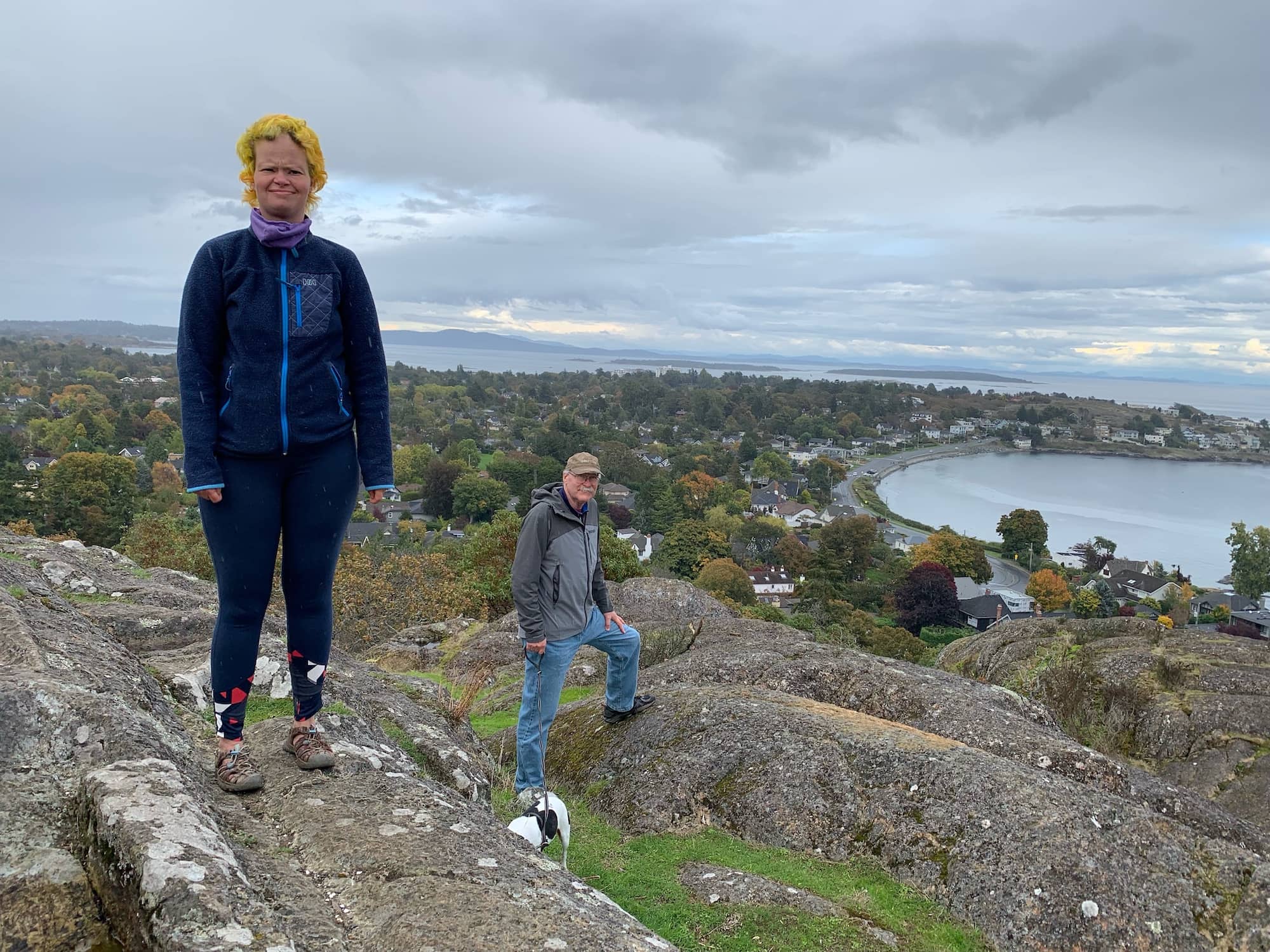 Melissa McDevitt out on a hike with her dad Tom. Photo: Submitted