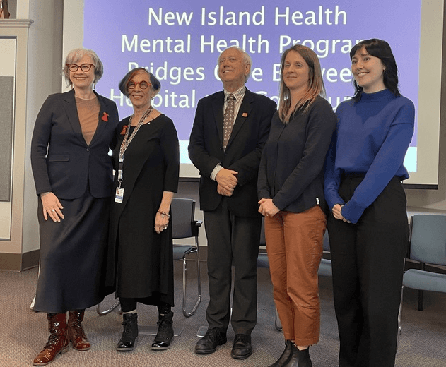 (L to R): Jennifer Whiteside, Leah Hollins, Murray Rankin, Jennifer Sandberg, Zoë Newson. Photo: Sidney Coles / Capital Daily