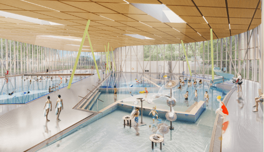 Crystal Pool and Wellness Centre Feasibility Study rendering courtesy City of Victoria.