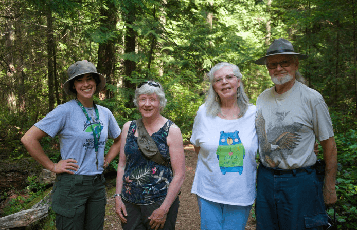 Data collection group on Aug. 2. Left to right: Drew Dostaler, Judy Gibson, Ronda Murdock, Gary Murdock. Hope Lompe/Canada's National Observer.