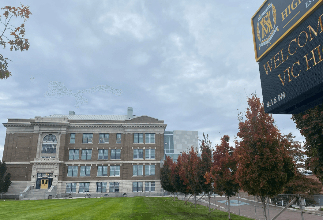 The new and seismically improved Vic High. Photo: Mark Brennae / Capital Daily