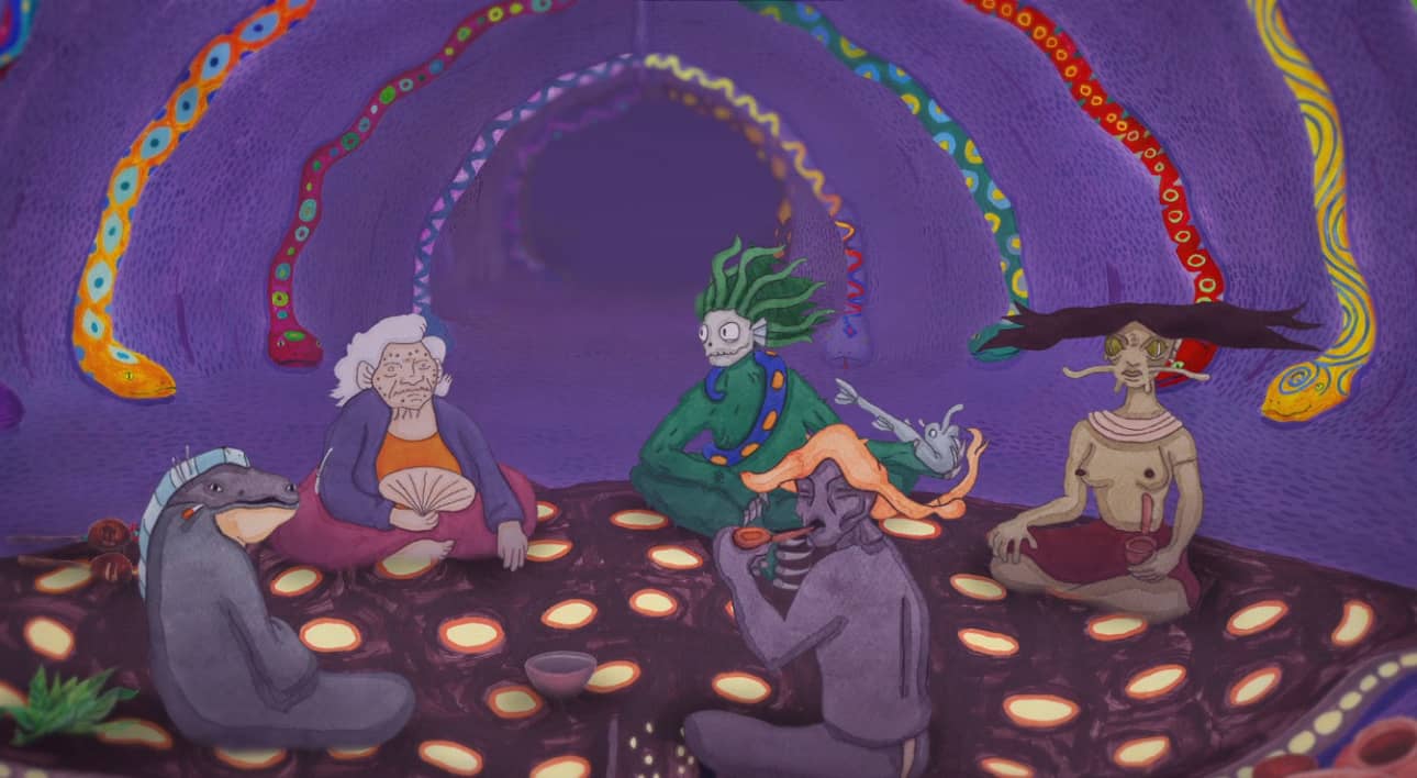 Animation from the film Karuara, People of the River. Photo: Miguel Araoz